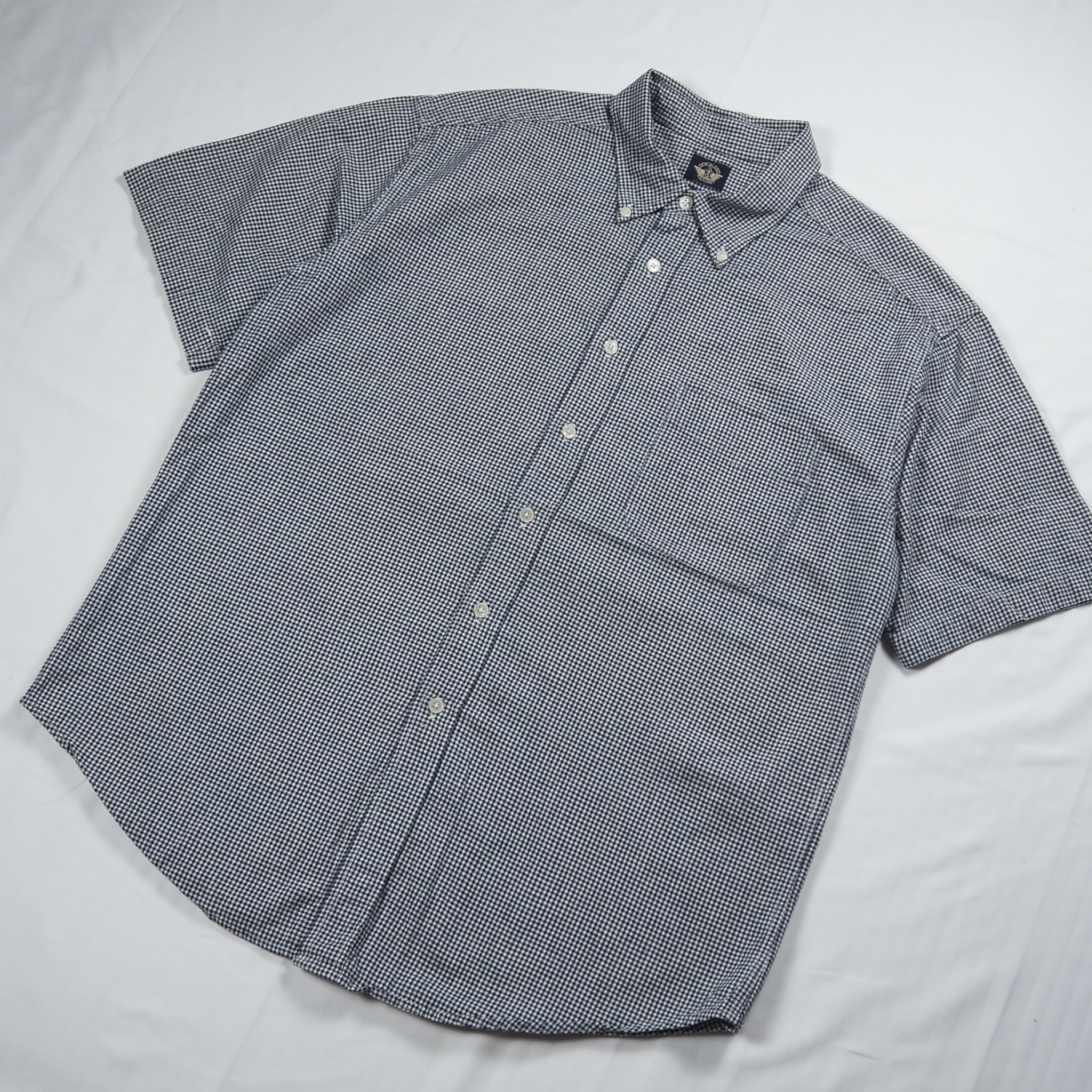 90’s Dockers コットンシャツ ギンガムチェック ブラック Lサイズ の画像 4