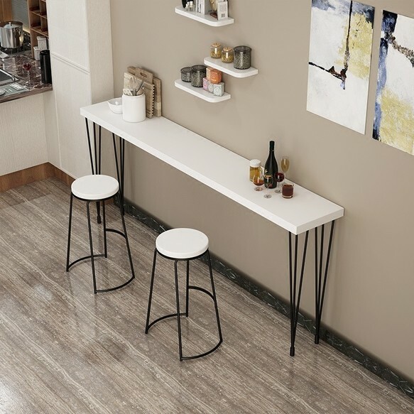 オーダーメイド 【ハンドメイド家具】 職人手づくり アイアンウッド カウンターテーブル 白家具 お洒落 北欧モダン サイズオーダー可 家具