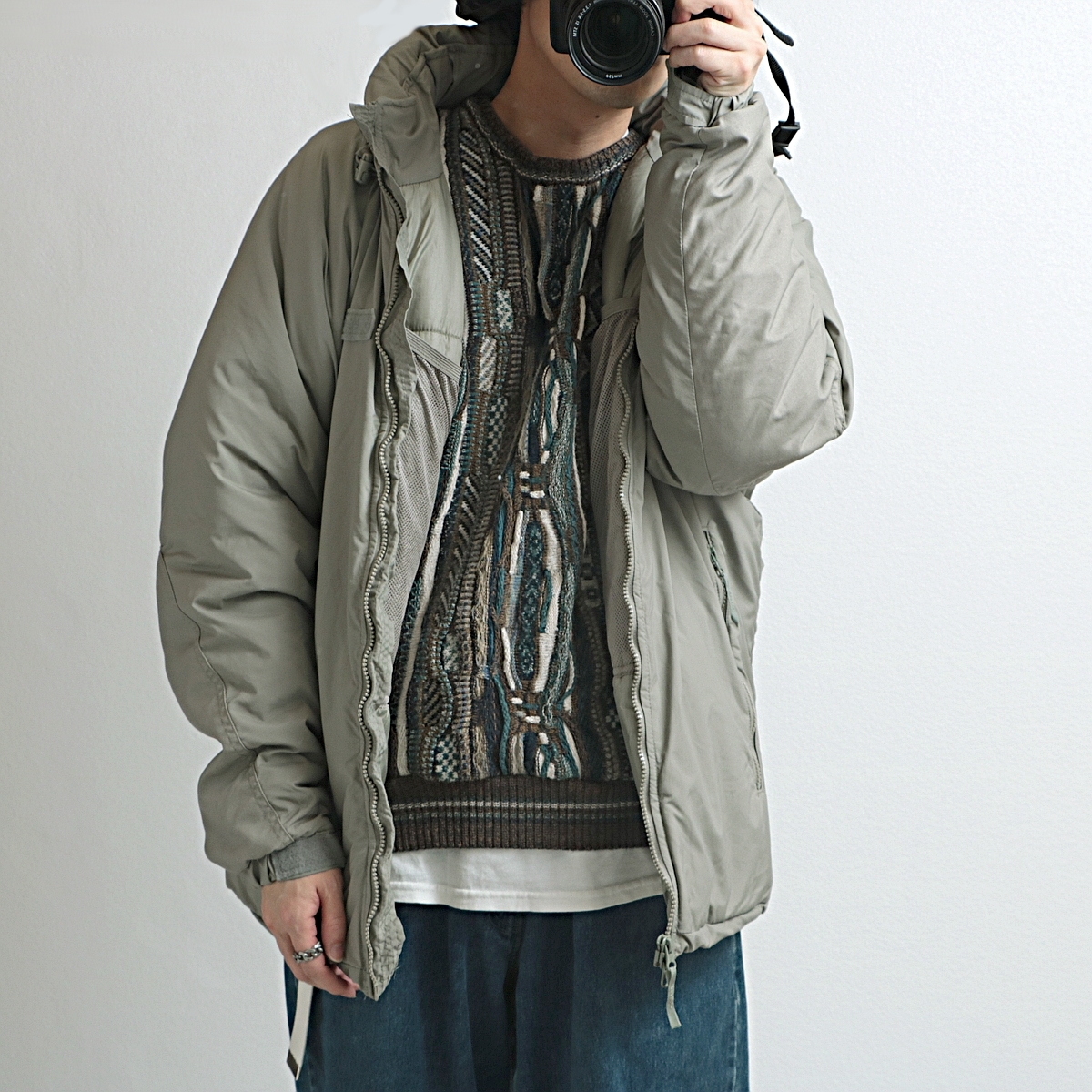 米軍 Ecwcs Gen3 Level7 プリマロフト ミリタリー ジャケット S R 古着 Used 希少サイズ Khaki Select Clothing