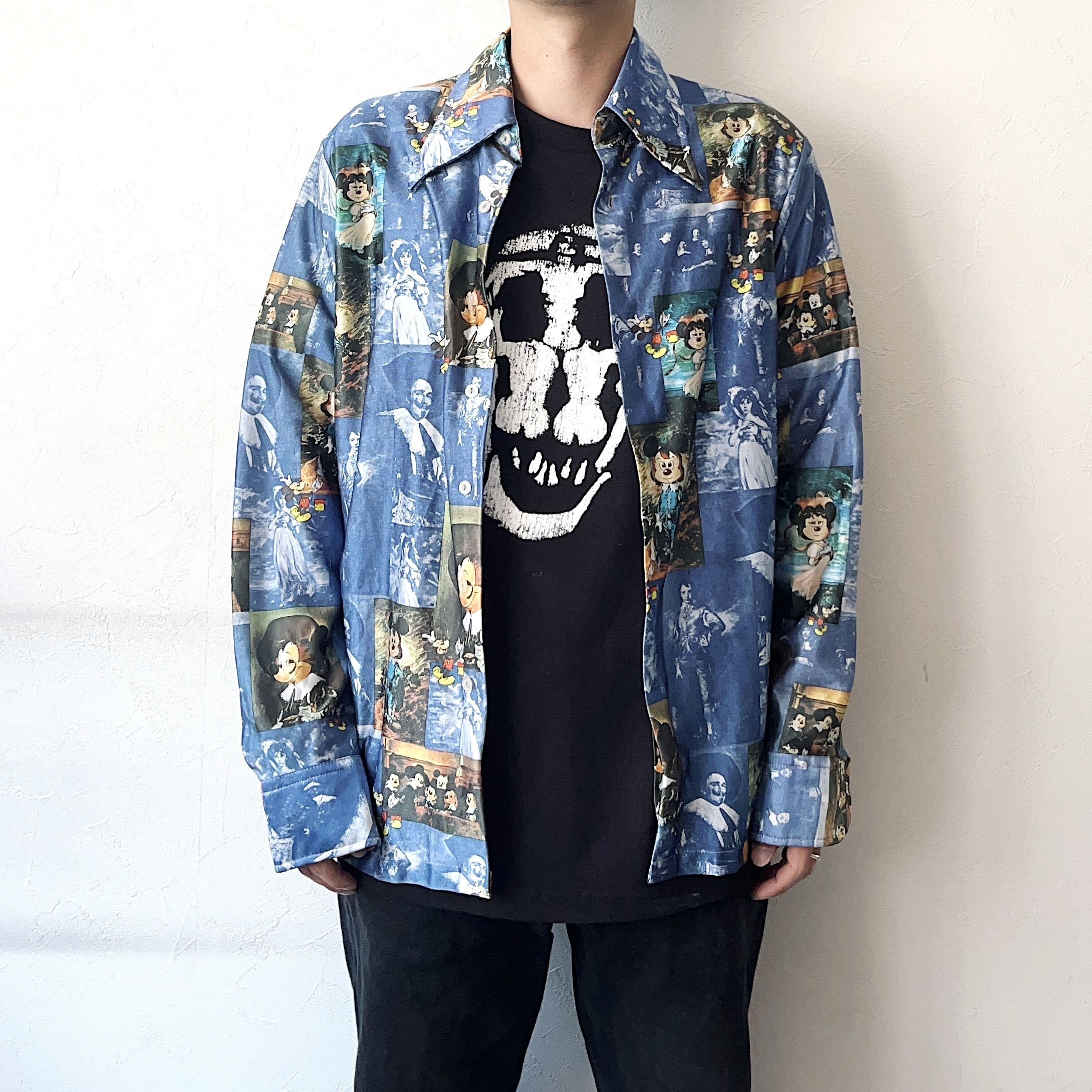 Vintage 70's【KENNINGTON】"Mickey Mouse" Polyester Shirt の画像 3