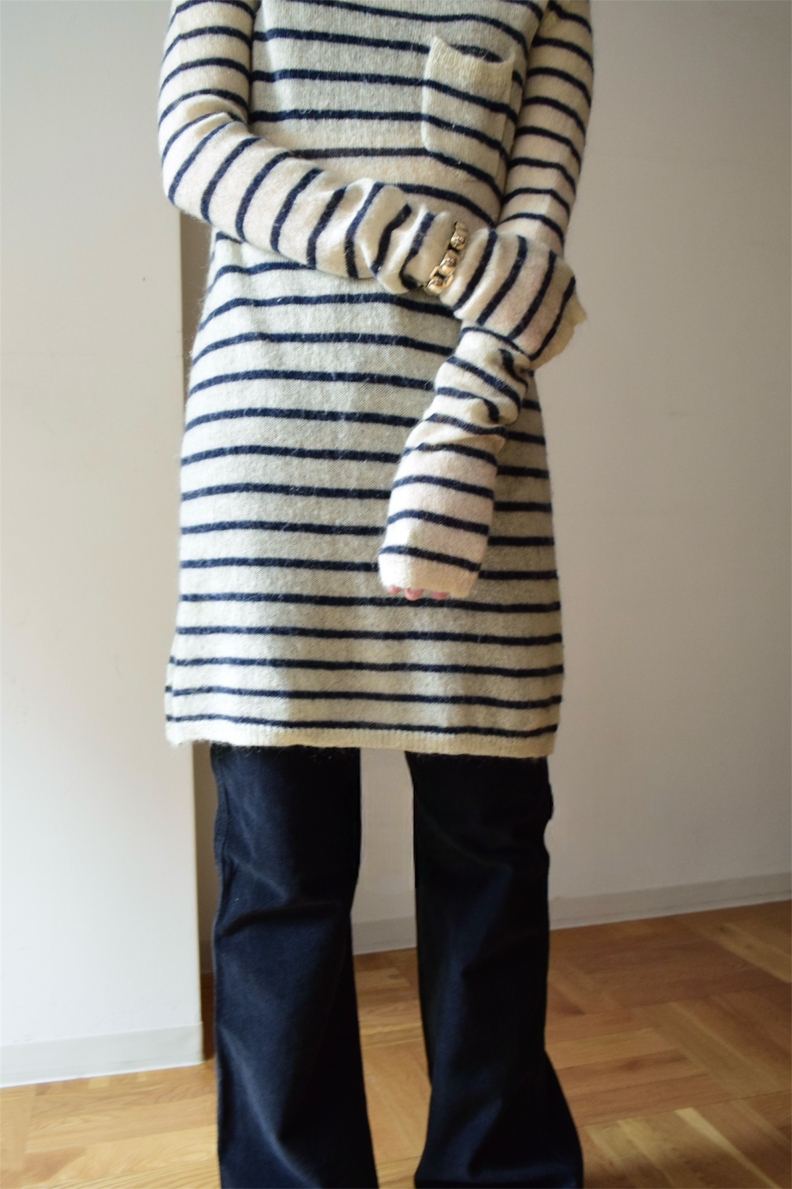 Kid mohair sheer sweater の画像 2