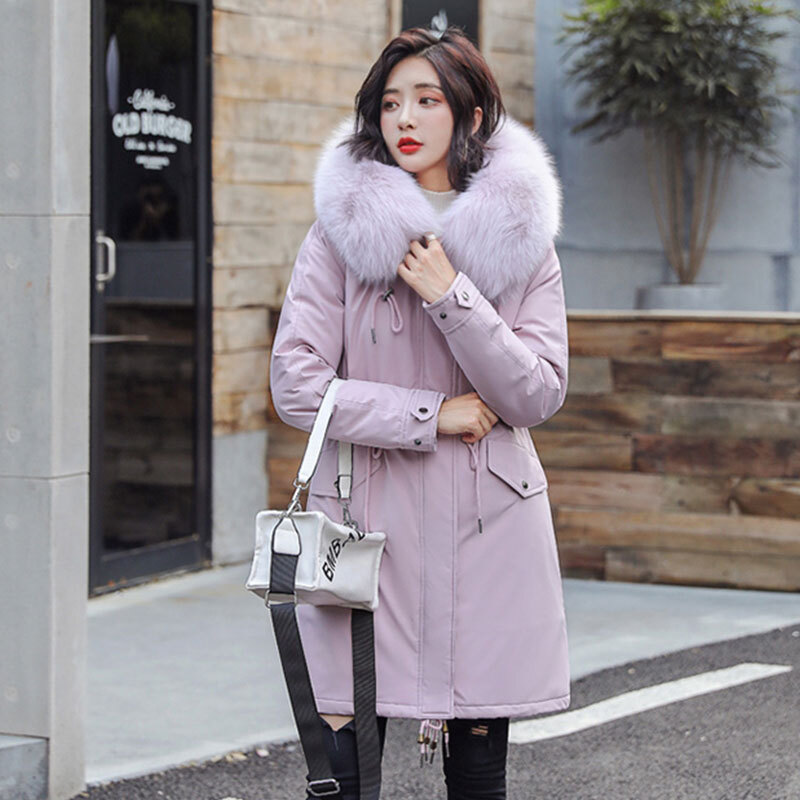 秋冬 コート ダウンコート ロングコート アウター レディース ファー フード付き あったか 裏ボア 大きいサイズ 大人可愛い カジュアル くすみカラー お出かけ デート 無地 Manajily オルチャン 韓国 プチプラレディースファッション