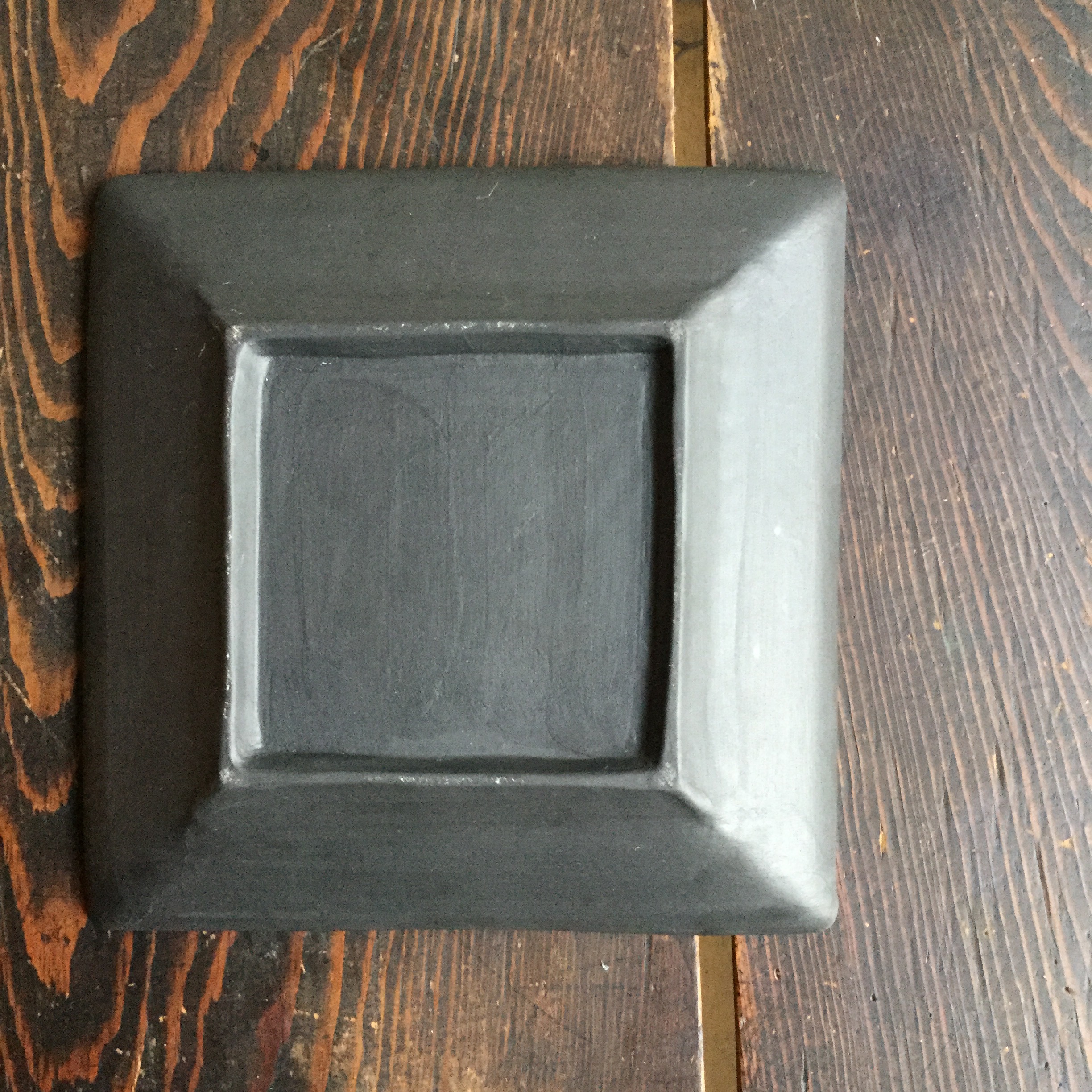【内田裕太】 四角皿 黒錆 18㎝×18cm - 画像4