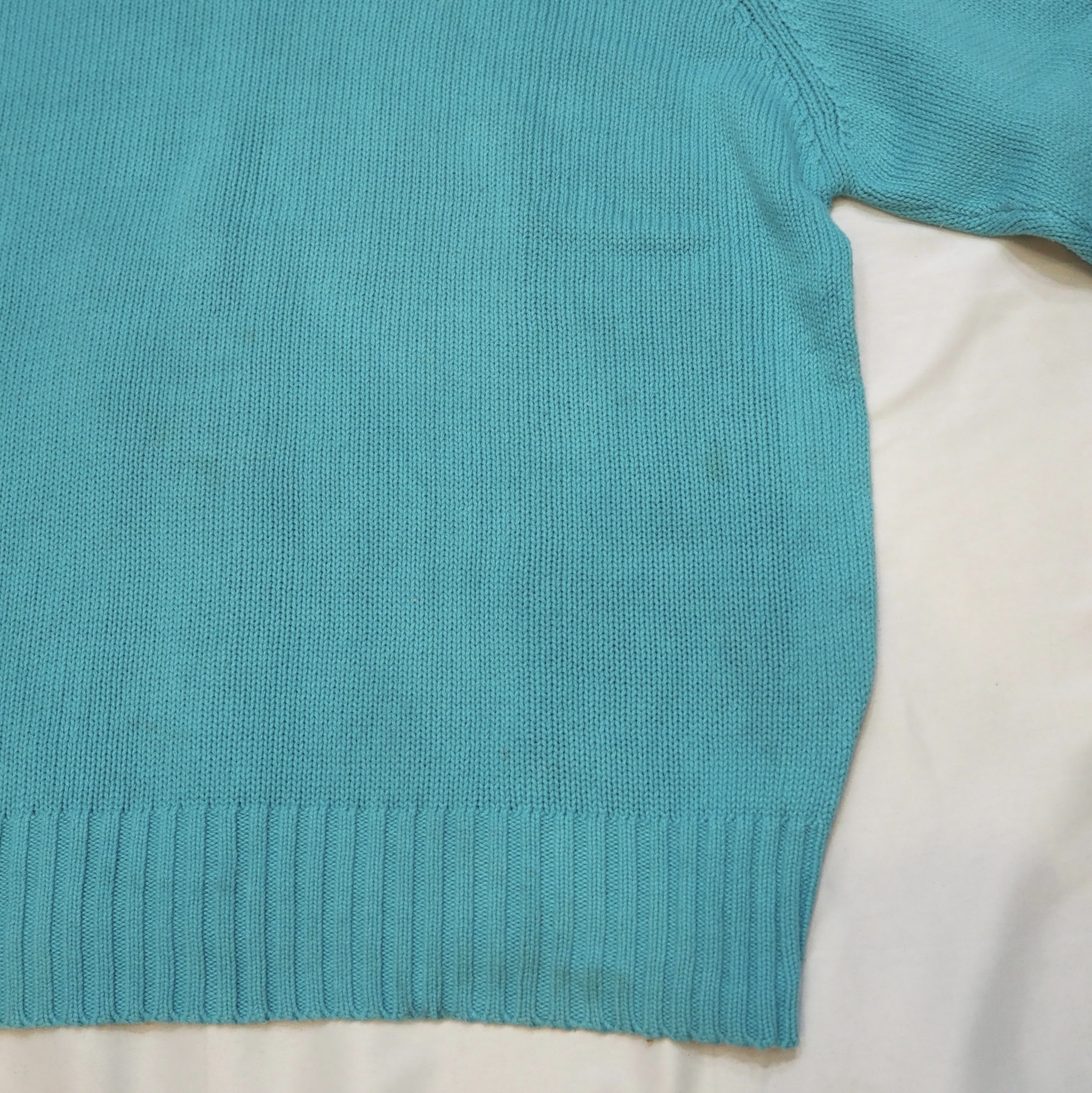 90’s Ralph Lauren コットンニット ティファニーブルー の画像 5