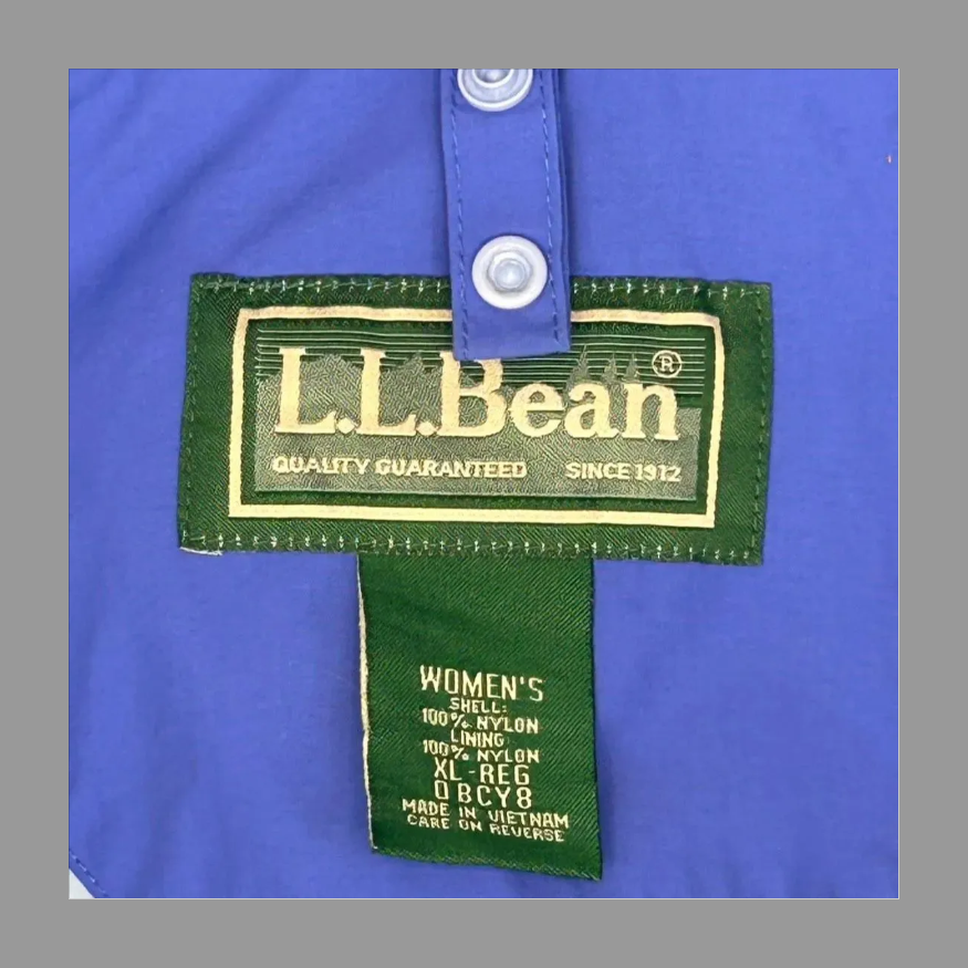 L.L.Bean ナイロンジャケットブルー L の画像 3