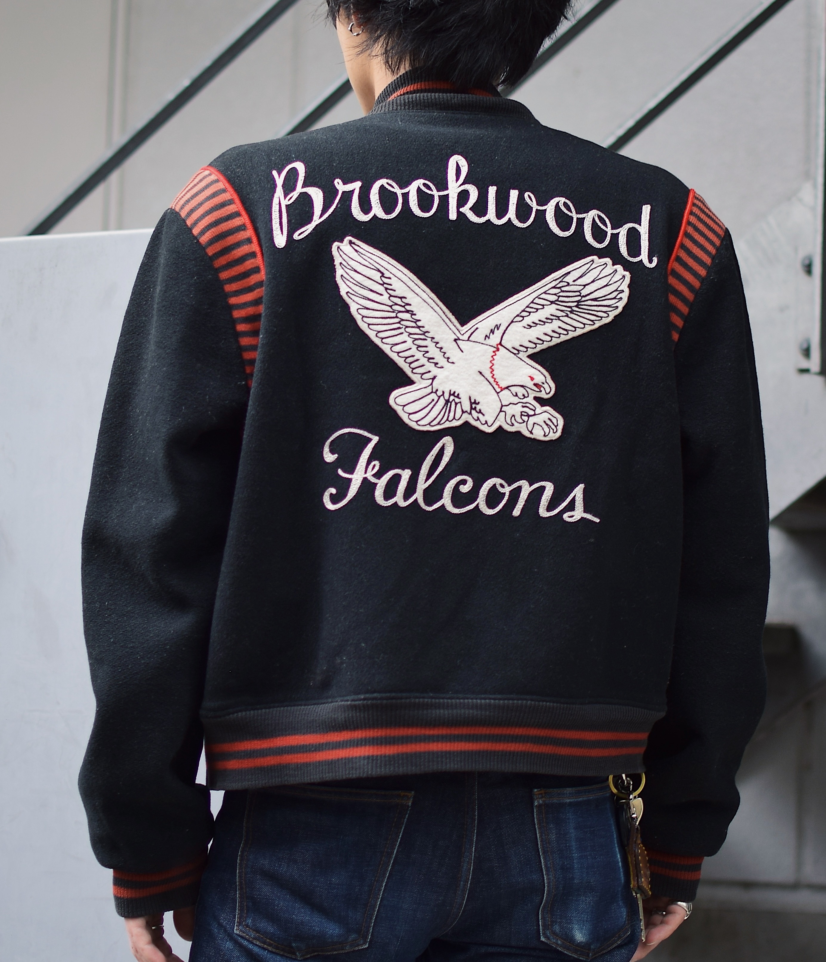 Vintage 60's【BUTWIN】"Brookwood Falcons" Teddy Jacket の画像 4