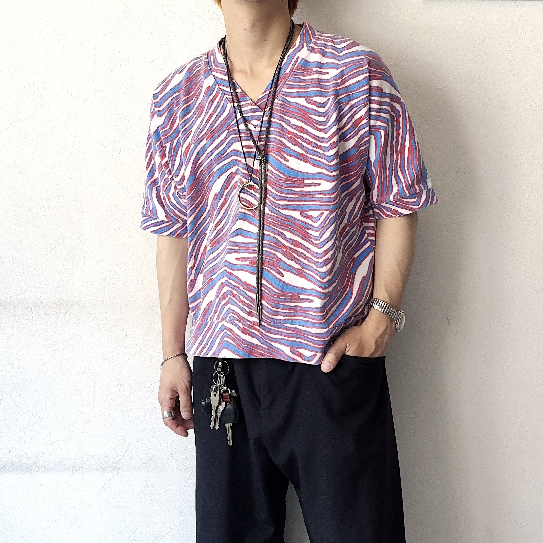Vintage 80～90's Patterned Pullover Shirt の画像 3