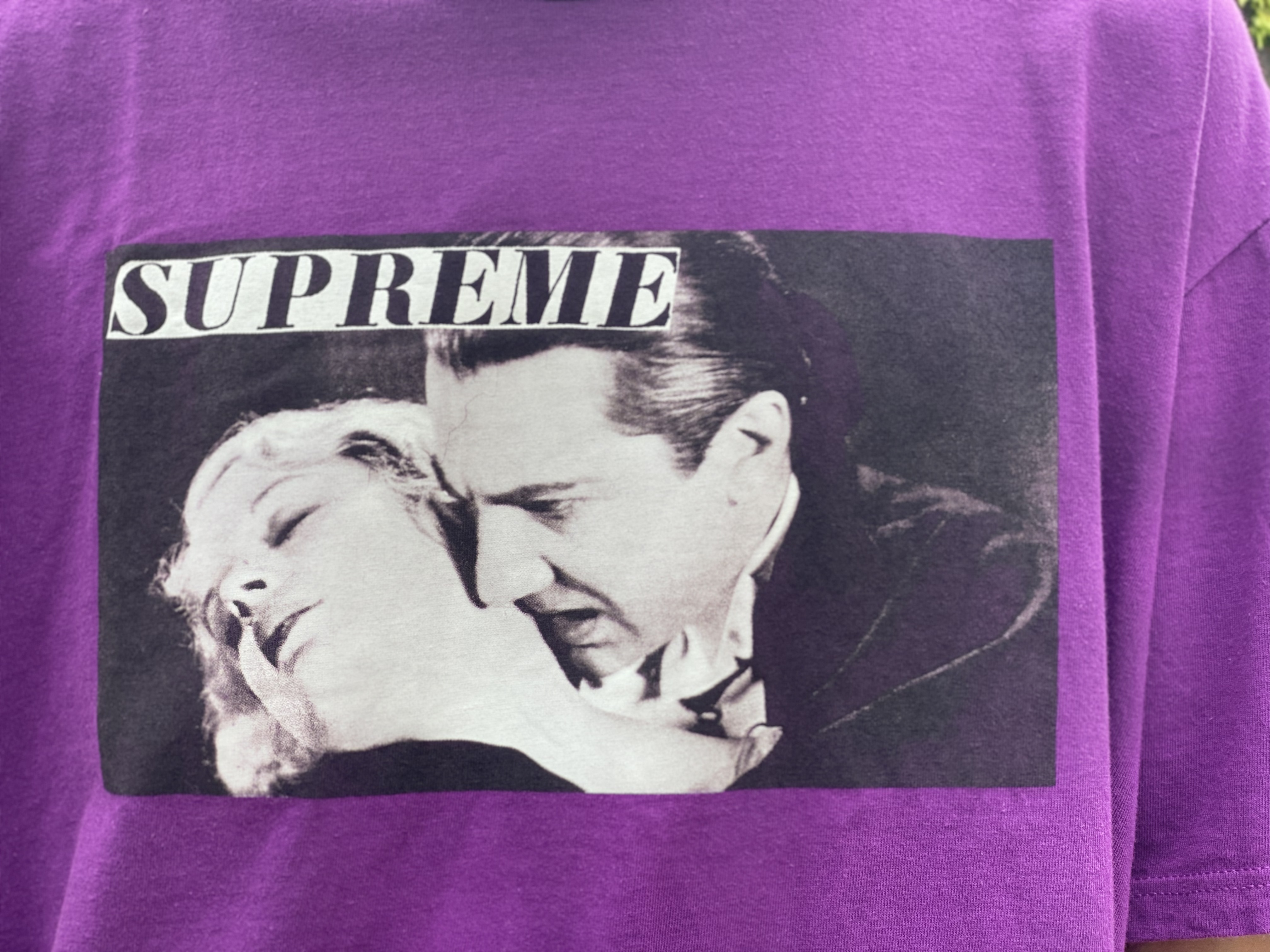 purple supreme shirt