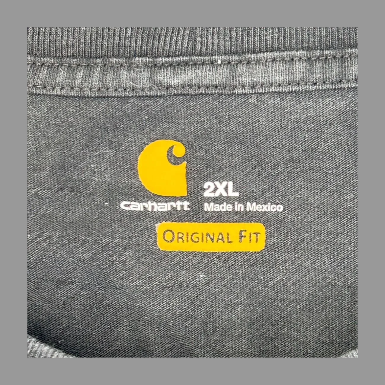 カーハート Carhartt 長袖Tシャツ ワンポイント ロゴ 大きいサイズ 袖プリント 2XL の画像 3