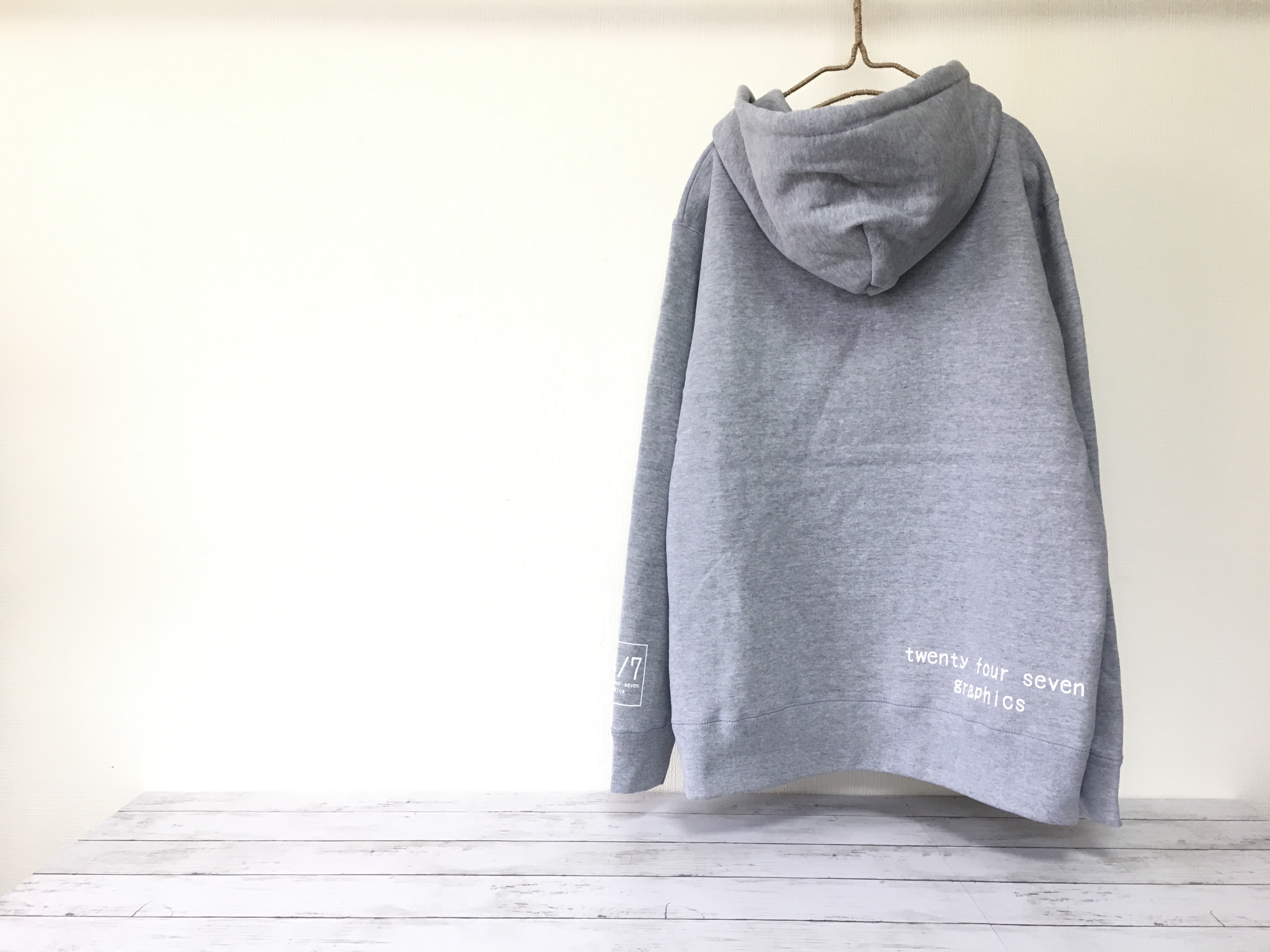 シンプルあったか ジップアップパーカー ヘザーグレー メンズm Xl 裏起毛 ユニセックス Tシャツ パーカー ブランド 24 7graphics
