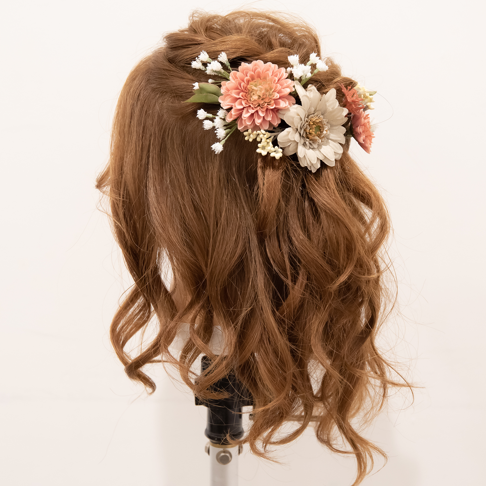 【卒業式の袴の髪飾り】ドライフラワー風アーティフィシャルフラワーのヘッドパーツB Loufreasy（ラフリジー）× gorogoro