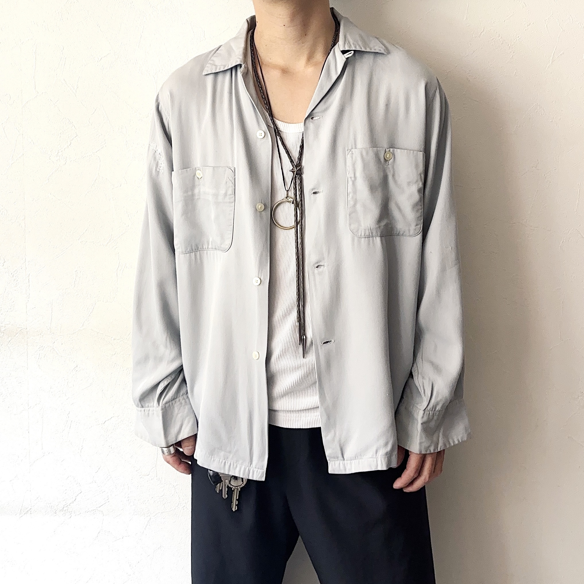 Vintage 50's【ARROW】Open Collar Rayon Shirt の画像 3