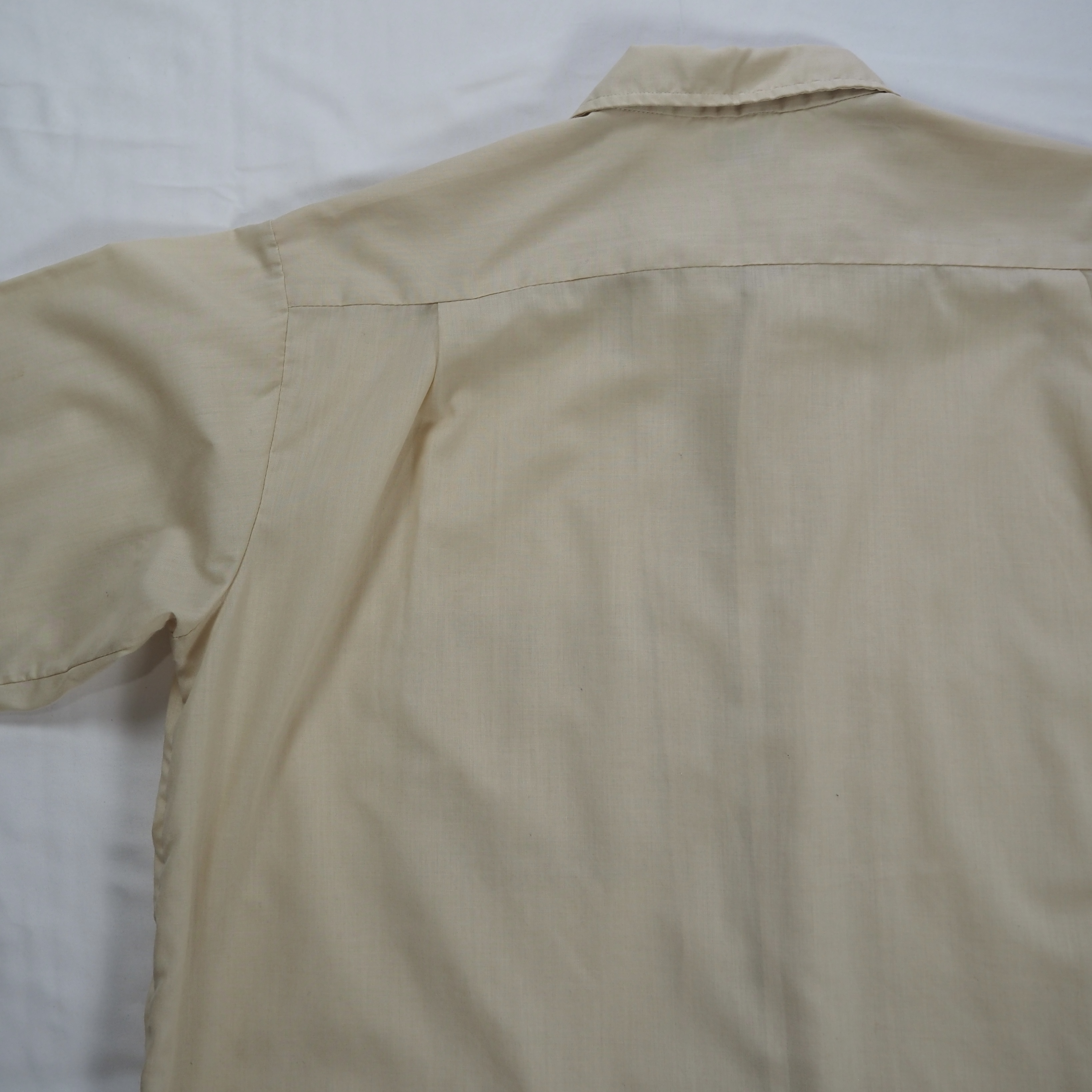 60’s-70’s Brent ポリコットンシャツ 開襟ボックス Lサイズ の画像 13