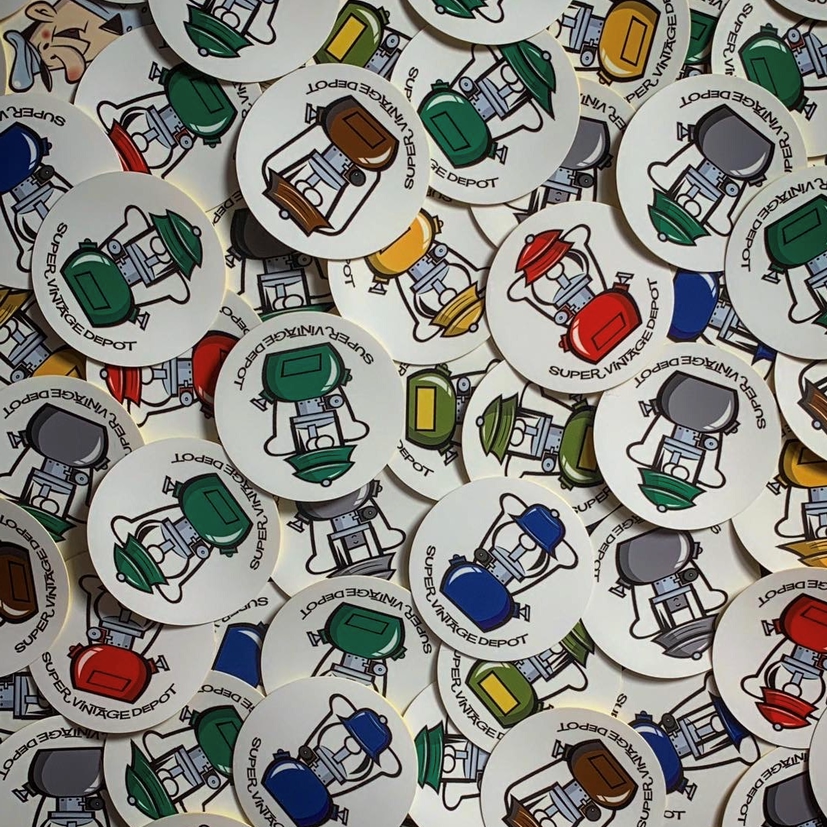 Super Vintage Depot オリジナル ステッカー ランタン各種 シングルマントル Pvc 耐候性 耐光性 耐水性 ビンテージ キャンプ シール Super Vintage Depot スーパービンテージデポ