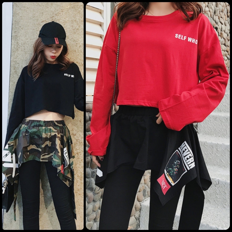 へそ出し 袖フレアのtシャツ ダンス衣装 カジュアル系 こなれ感 無地 長袖 秋 お出かけやダンス衣装にも 街角のカフェテラス へそ出し 袖フレアのtシャツ ダンス衣装 カジュアル系 こなれ感 無地 長袖 秋 お出かけやダンス衣装にも 街角のカフェテラス