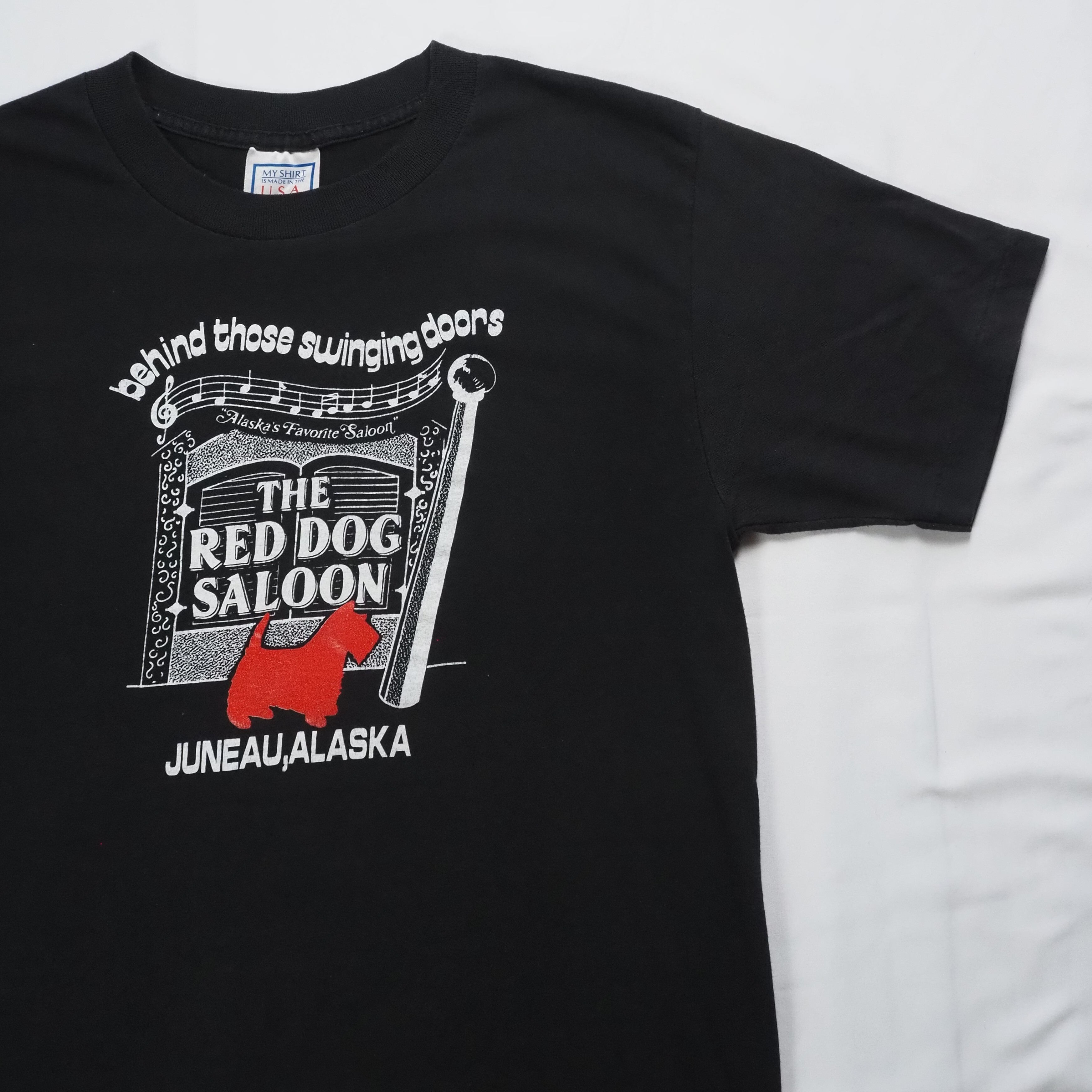 90's アラスカ バーTシャツ Lサイズ ブラック の画像 7