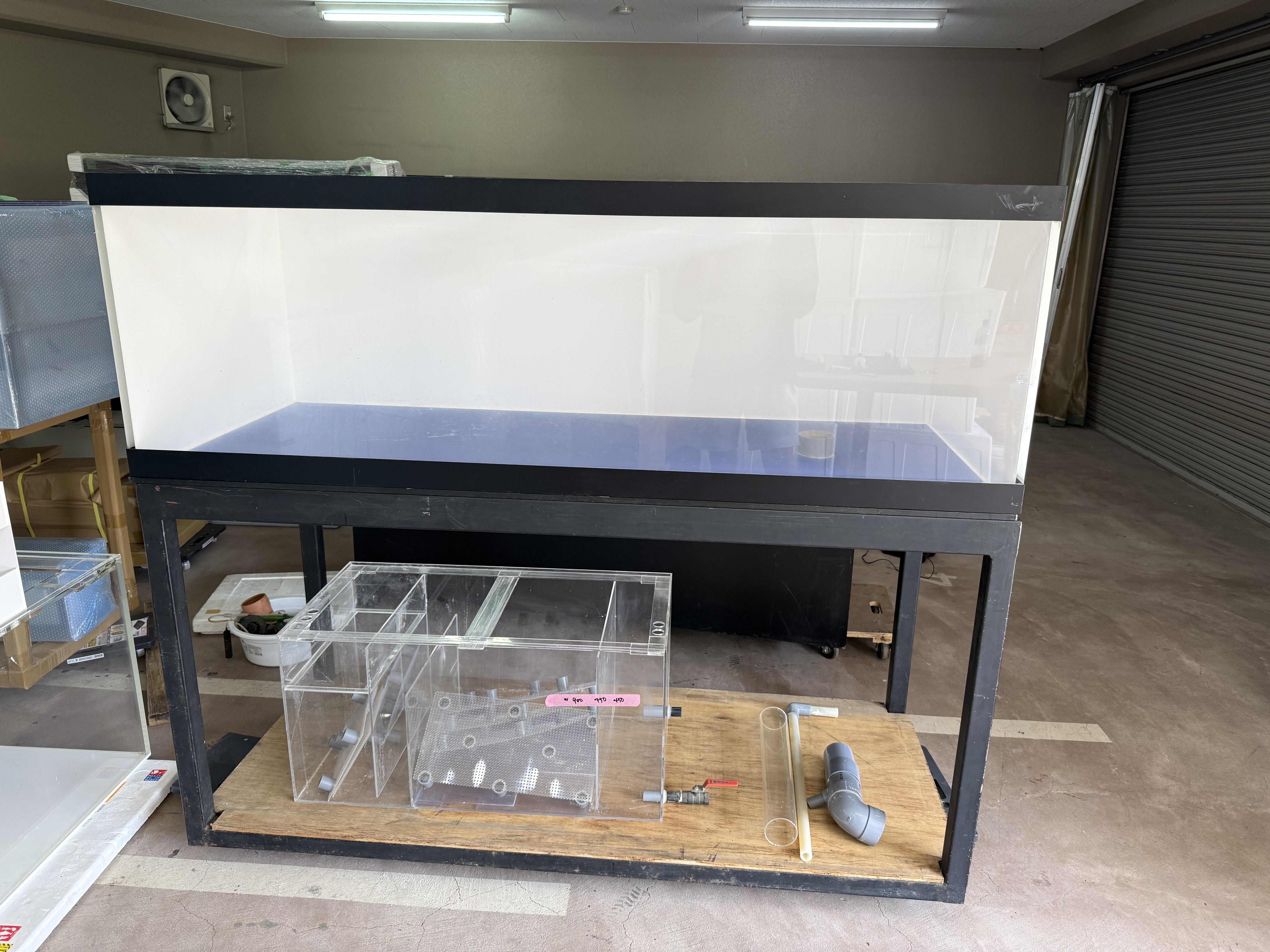 中古水槽　1800×750×600  オーバーフロー水槽台セット 店頭引取or納品