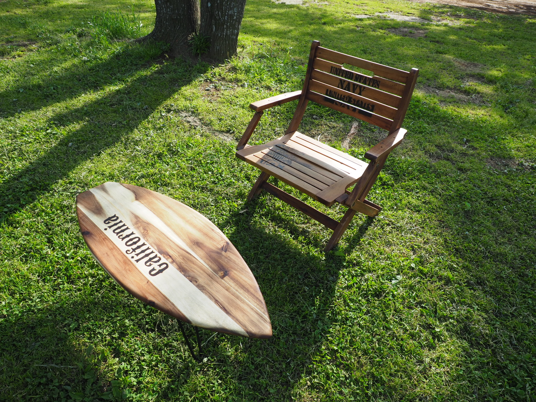 ☆サーフボード テーブル☆折り畳み式☆西海岸インテリア☆一点物☆(California) Norman.inc.