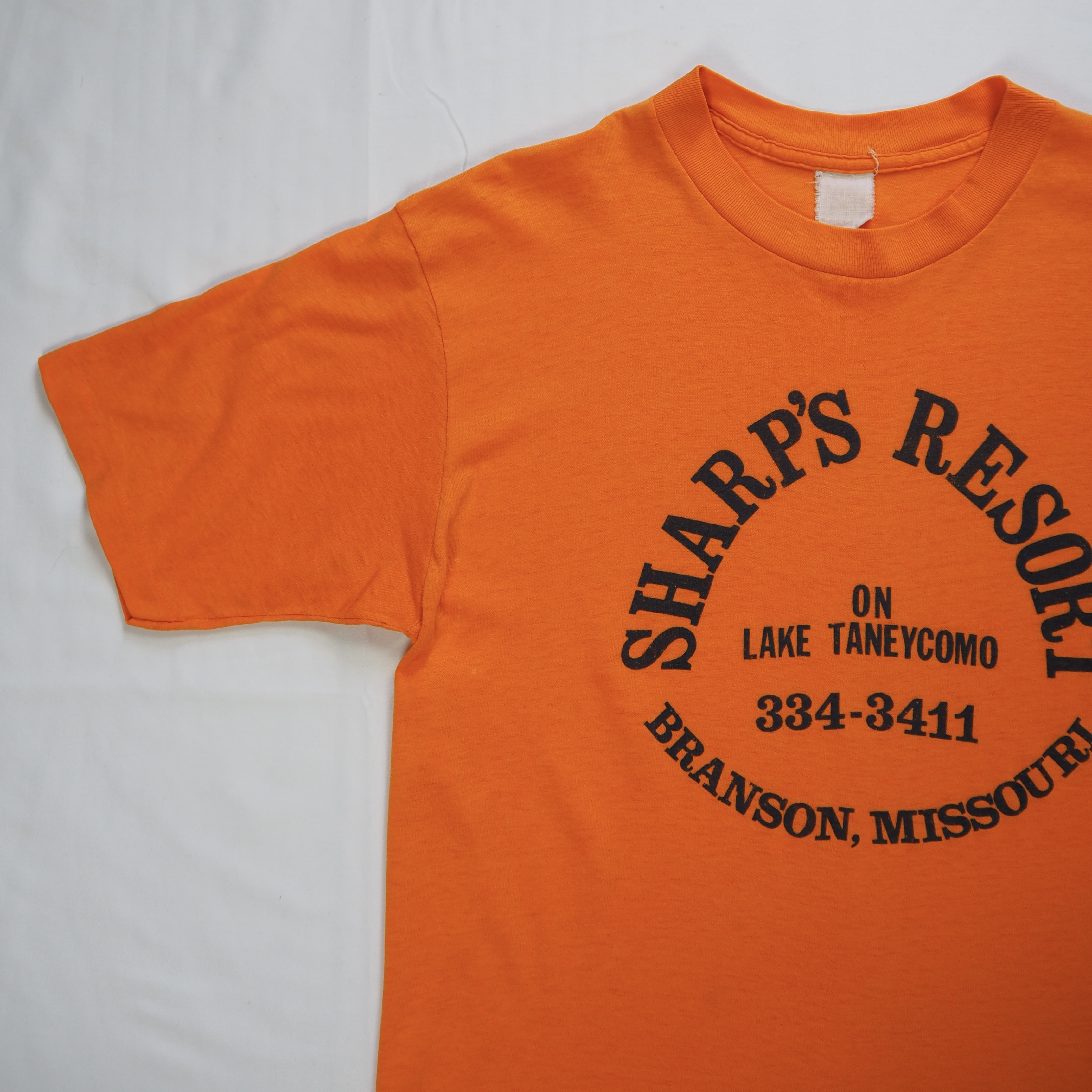 80’s-90’s Tシャツ オレンジ Mサイズ程度 の画像 3