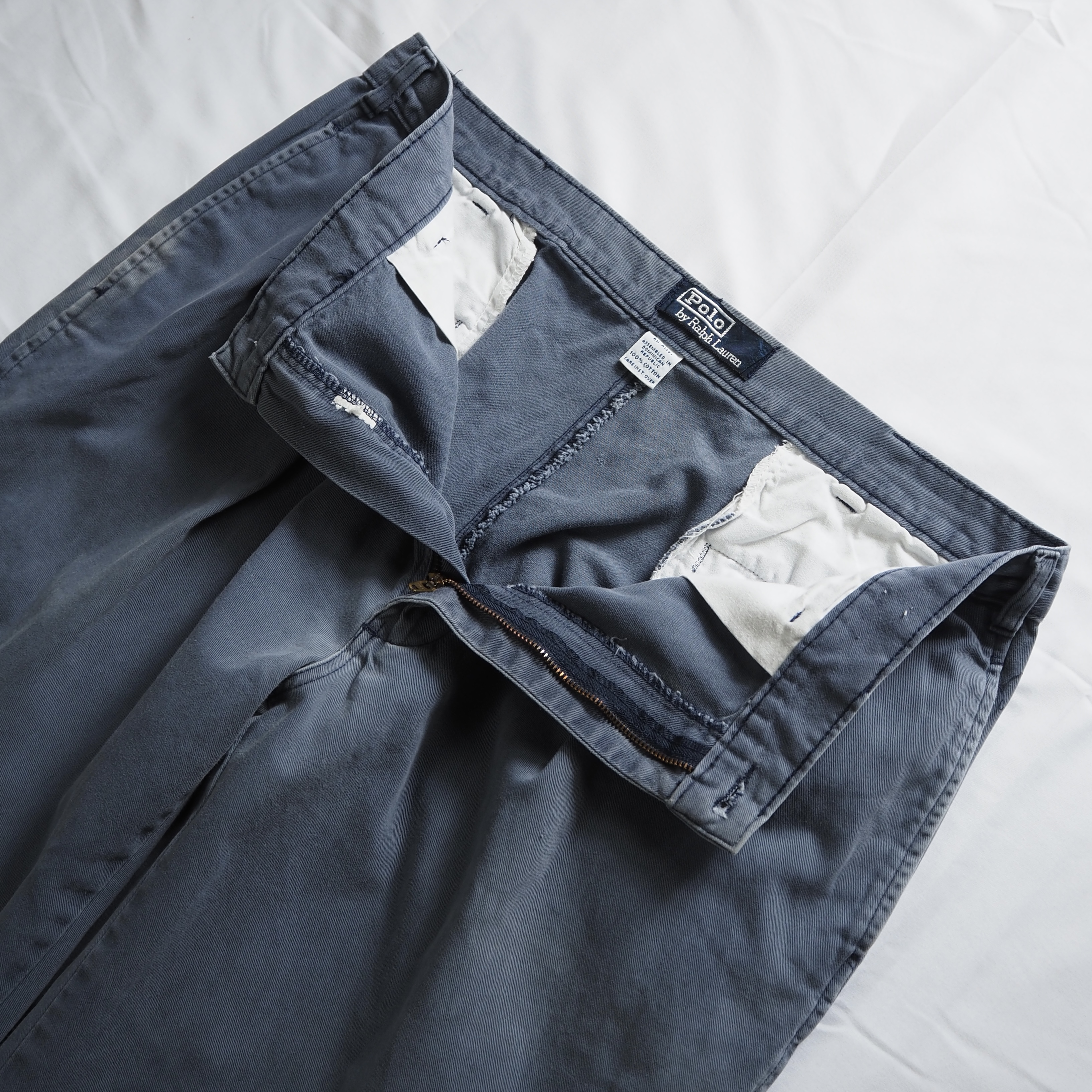 90’s Ralph Lauren ポロチノ フェードブルー 34×27.5 の画像 8