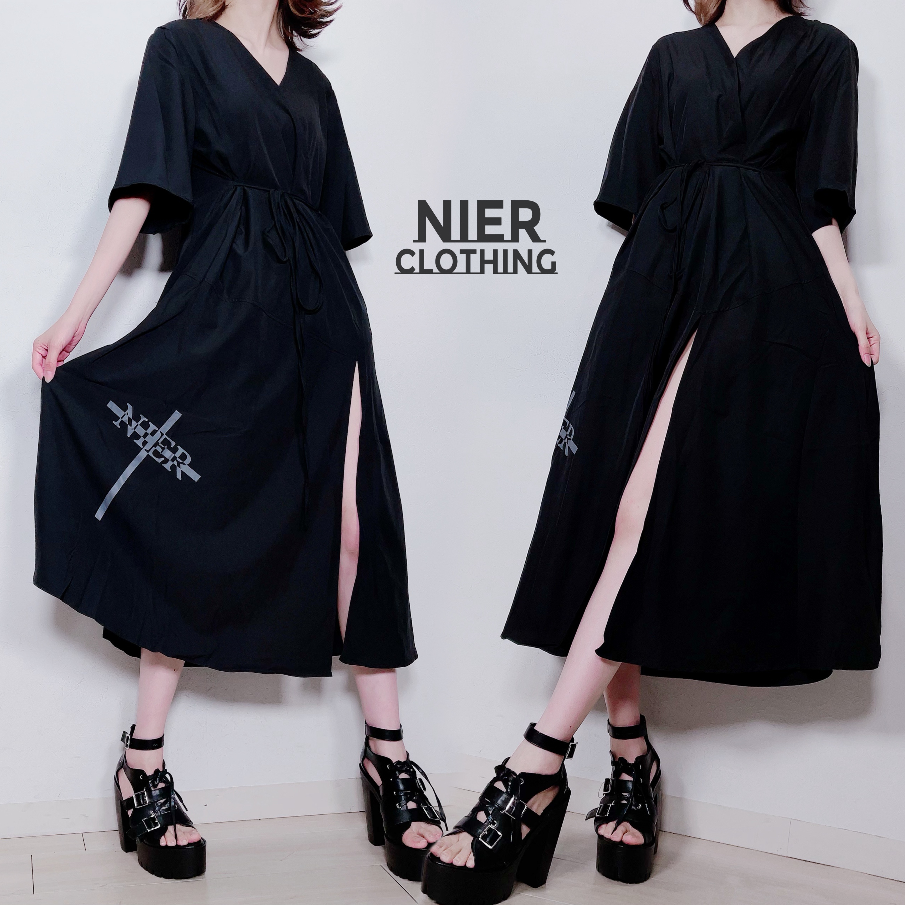 帯付きladies Long ワンピース 彼岸花 Cross Nier