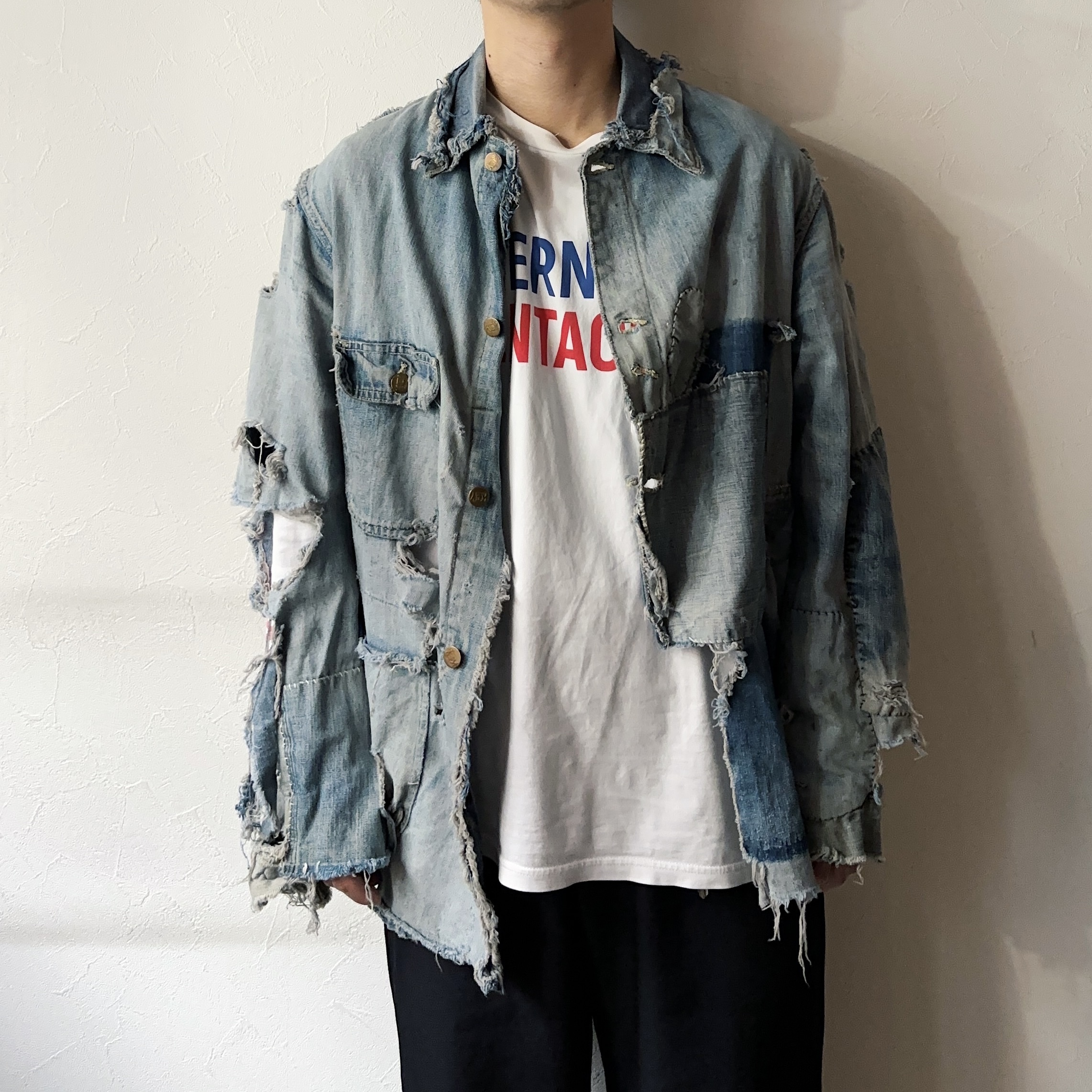 Vintage 60's【KEY】Grunge Denim Jacket の画像 4