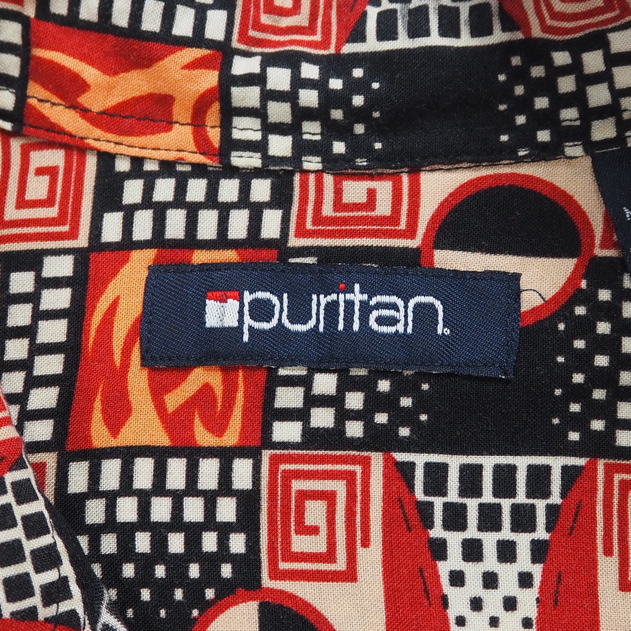 00's Puritan レーヨンシャツ 半袖 Lサイズ の画像 7