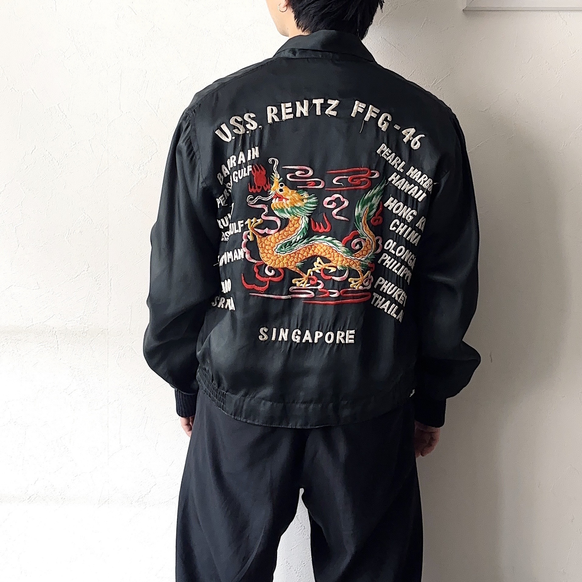 Vintage 80's "U.S.S. RENTZ FFG-46" Souvenir Jacket の画像 3