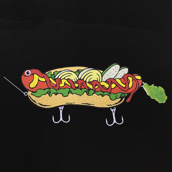 送料無料 Hotdogbait ロンt ポップなホットドッグのイラストをペンシルベイトに 釣りパーカー 釣りt ルアー 釣りガール 釣り Tシャツ タイラバ バス釣り エギング ロックフィッシュ シュノーケル スキューバダイビング お洒落 Shanks