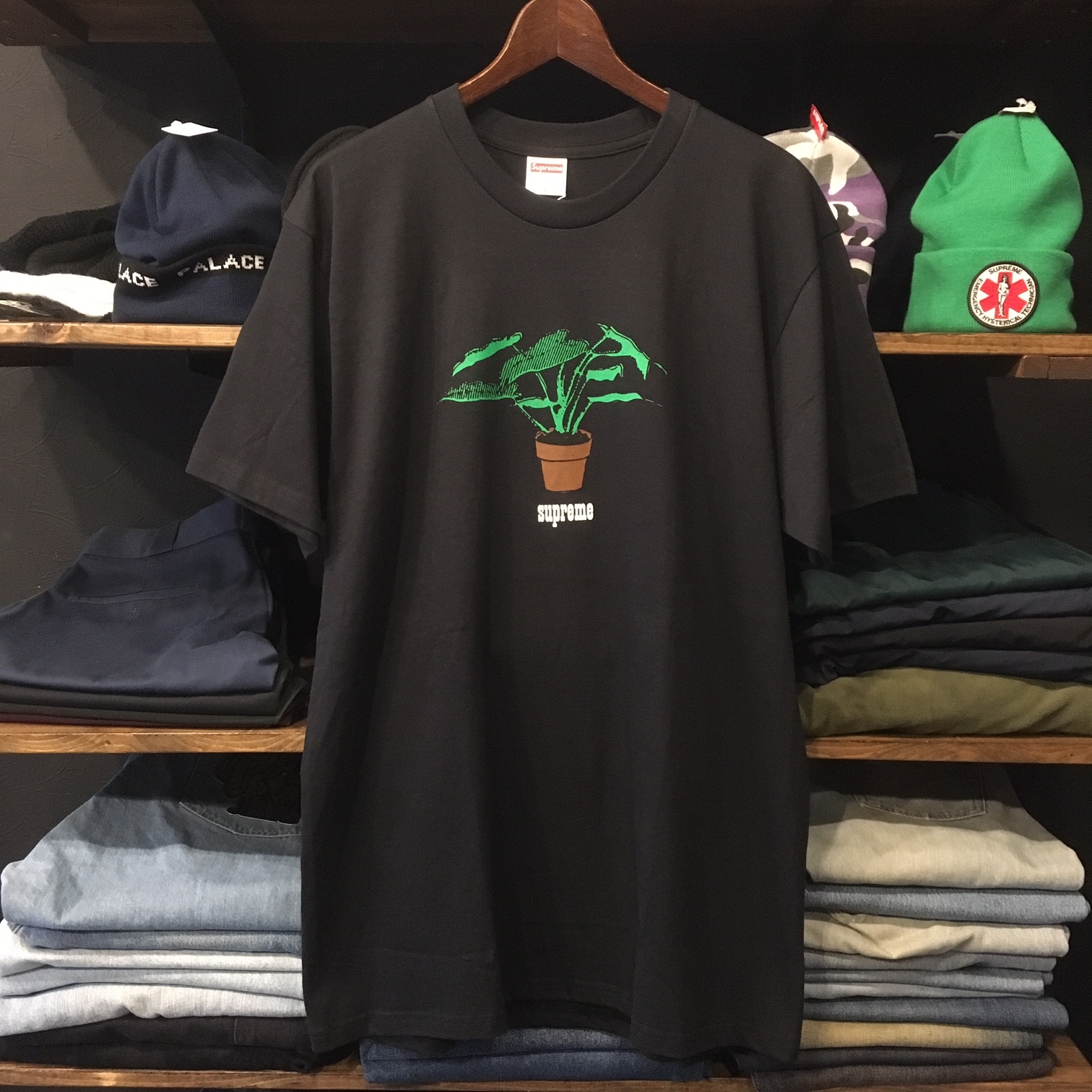 supreme plant tee black