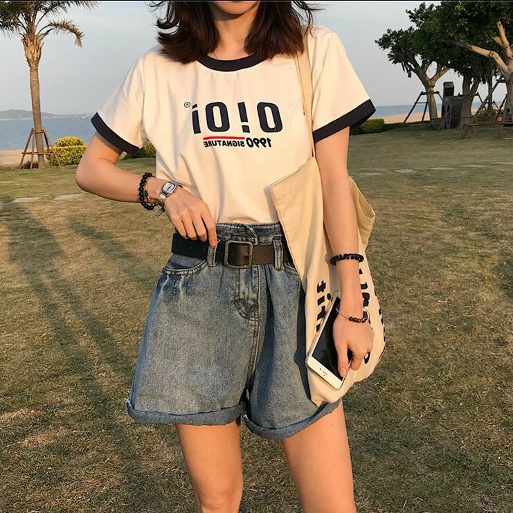 トップス ロゴ入りtシャツ 半袖tシャツ カジュアルtシャツ 夏 レトロ オルチャン Ladys Paradise トップス ロゴ入りtシャツ 半袖tシャツ カジュアルtシャツ 夏 レトロ オルチャン Ladys Paradise