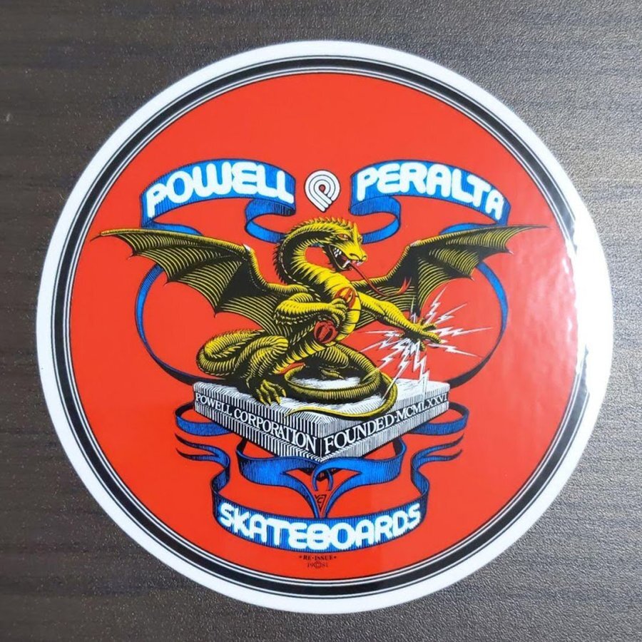 St 1 Powell Peralta Skateboard Sticker パウエル ペラルタ スケートボード ステッカー Banner Dragon M Earth Skateboardstikers