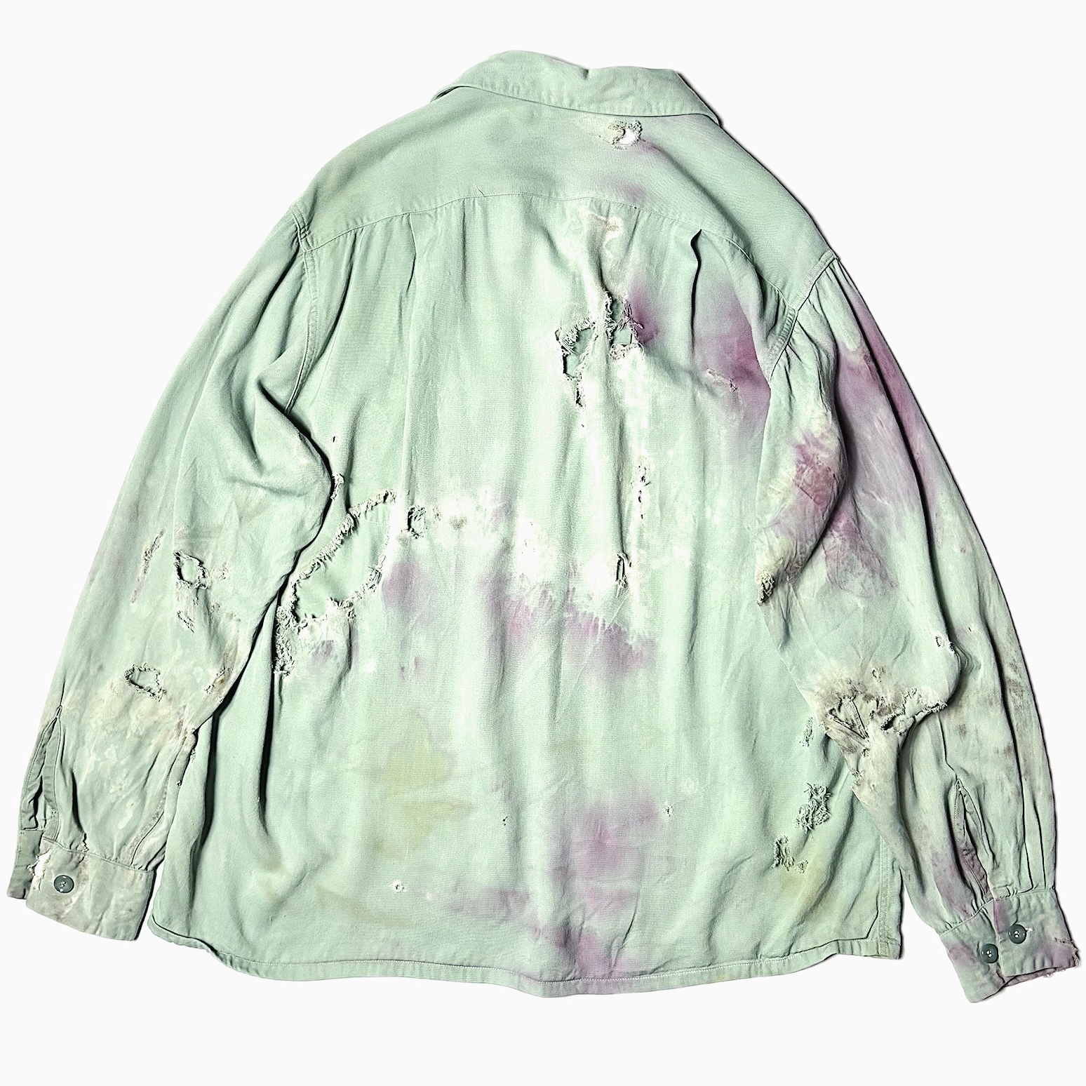 Vintage 50's【TOWNCRAFT】Grunge Rayon Open Collar Shirt の画像 2