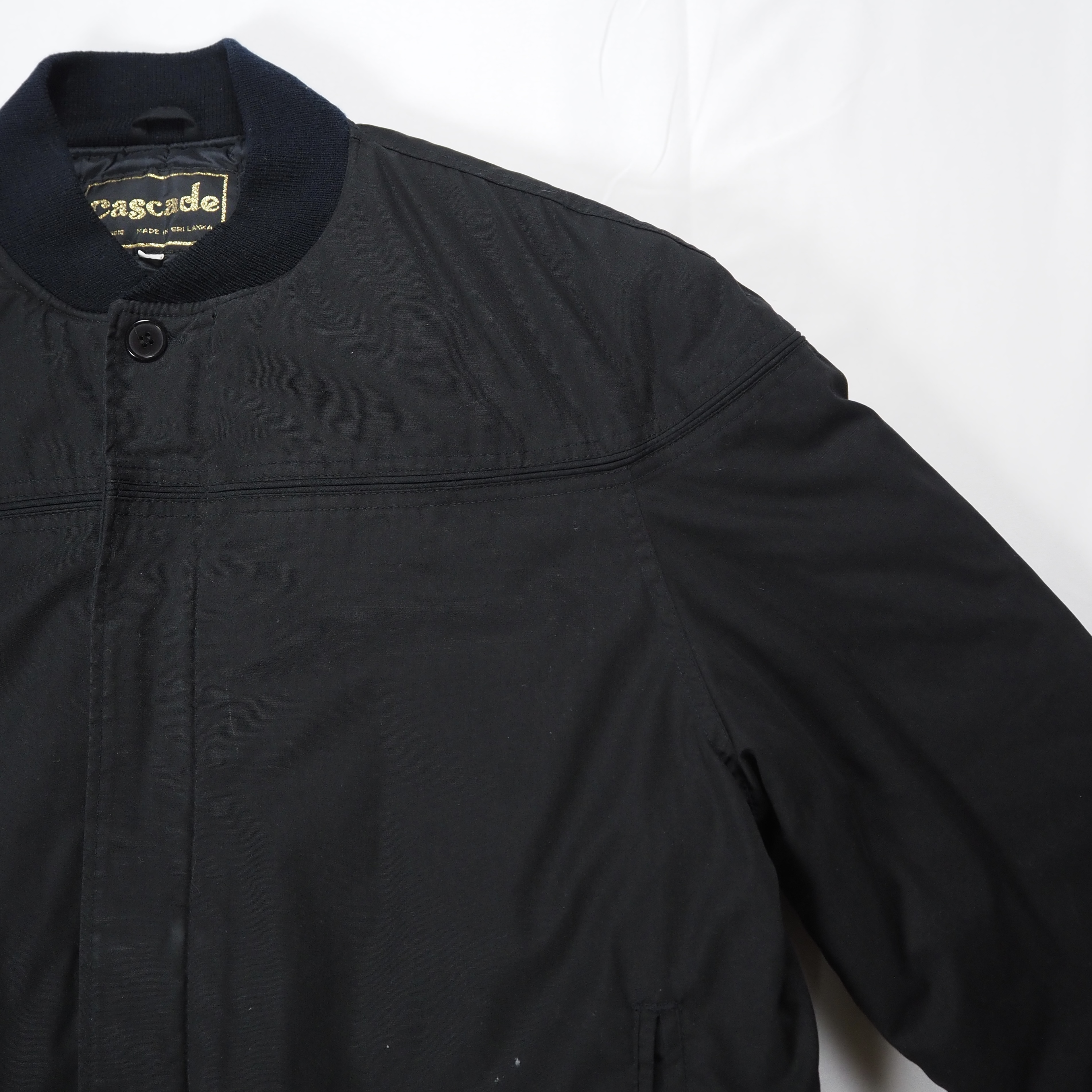 80’s-90’s Cascade ダービータイプ ジャケット ブラック Lサイズ 中綿入り の画像 5