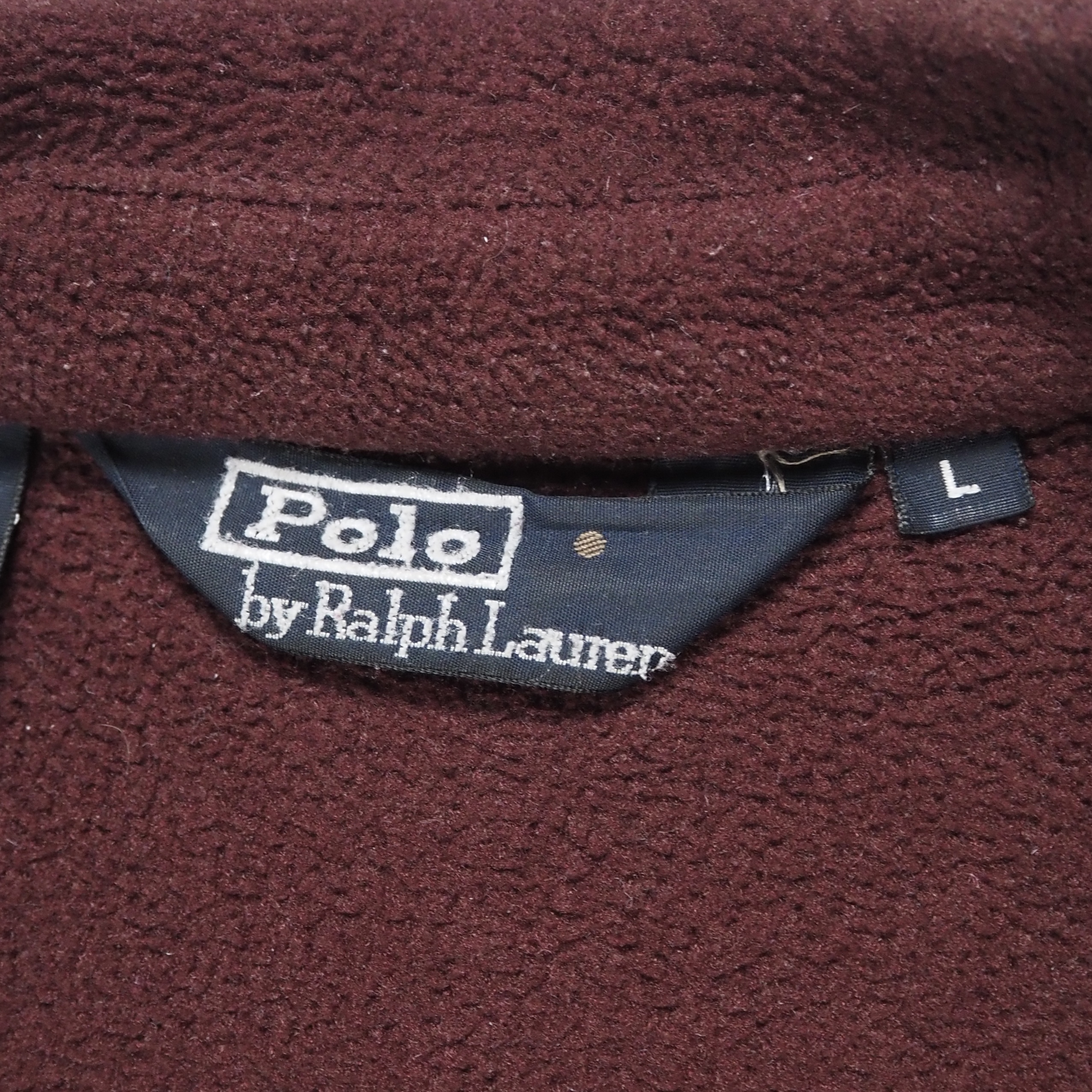 90’s Ralph Lauren フリーススイングトップ ワインレッド の画像 11