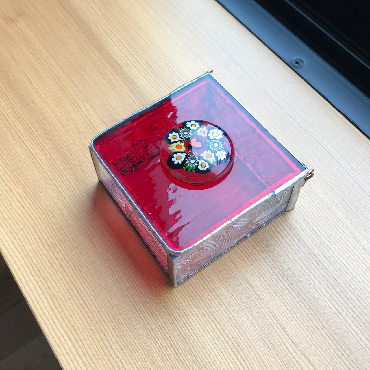 母の日プレゼント ステンドグラス 可愛い小物入れ ラッピング付き 音楽 手作り雑貨の店 Comodo