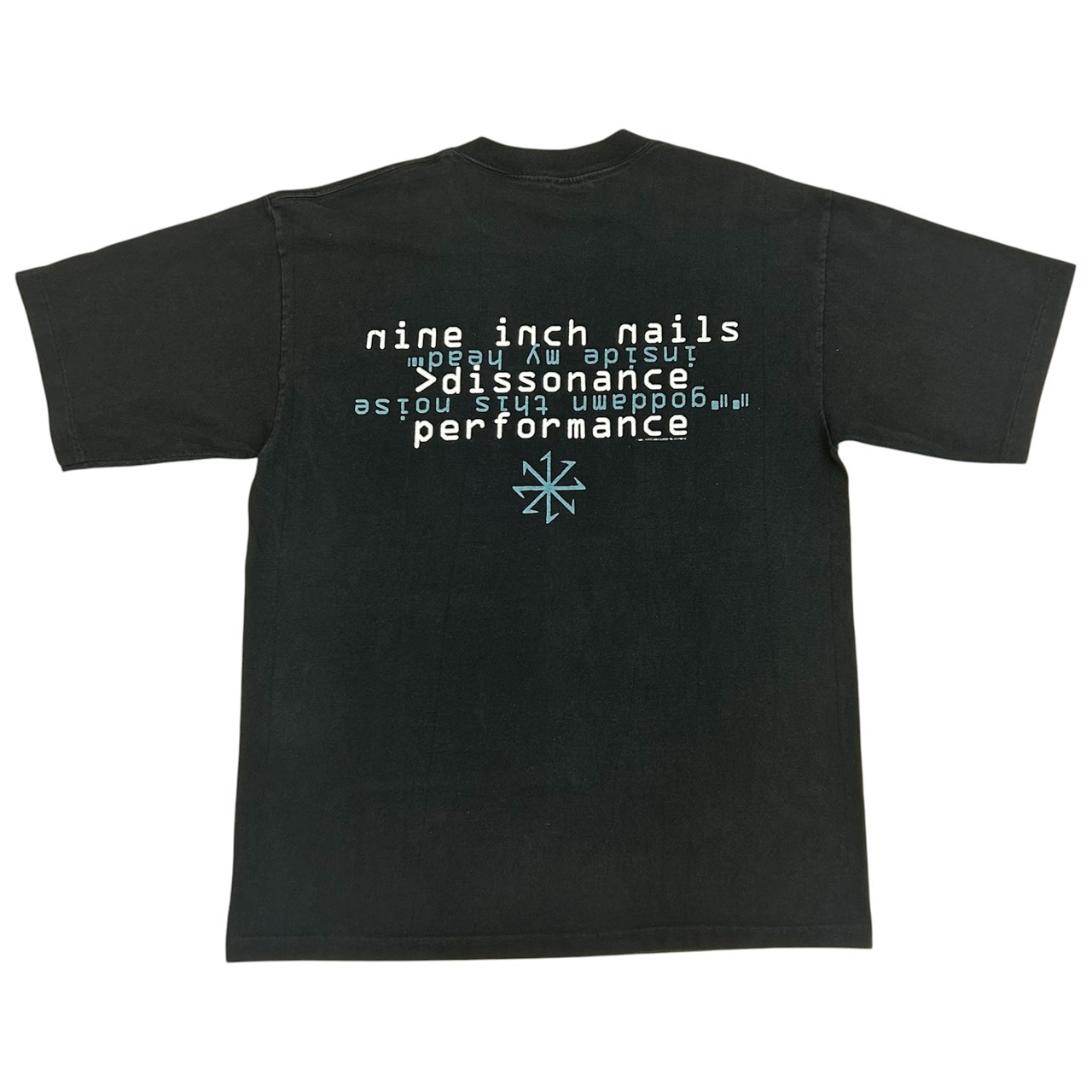 NINE INCH NAILS NIN ナイン・インチ・ネイルズ グラフィックプリント バンドT ブラック 古着 ロックT L の画像 2