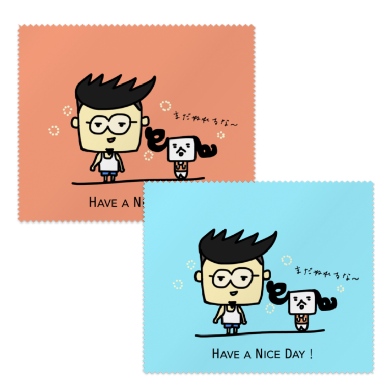 色とか書体とか迷ったけど結局どっちもかわいいメガネクロス 2種 Oji Shop