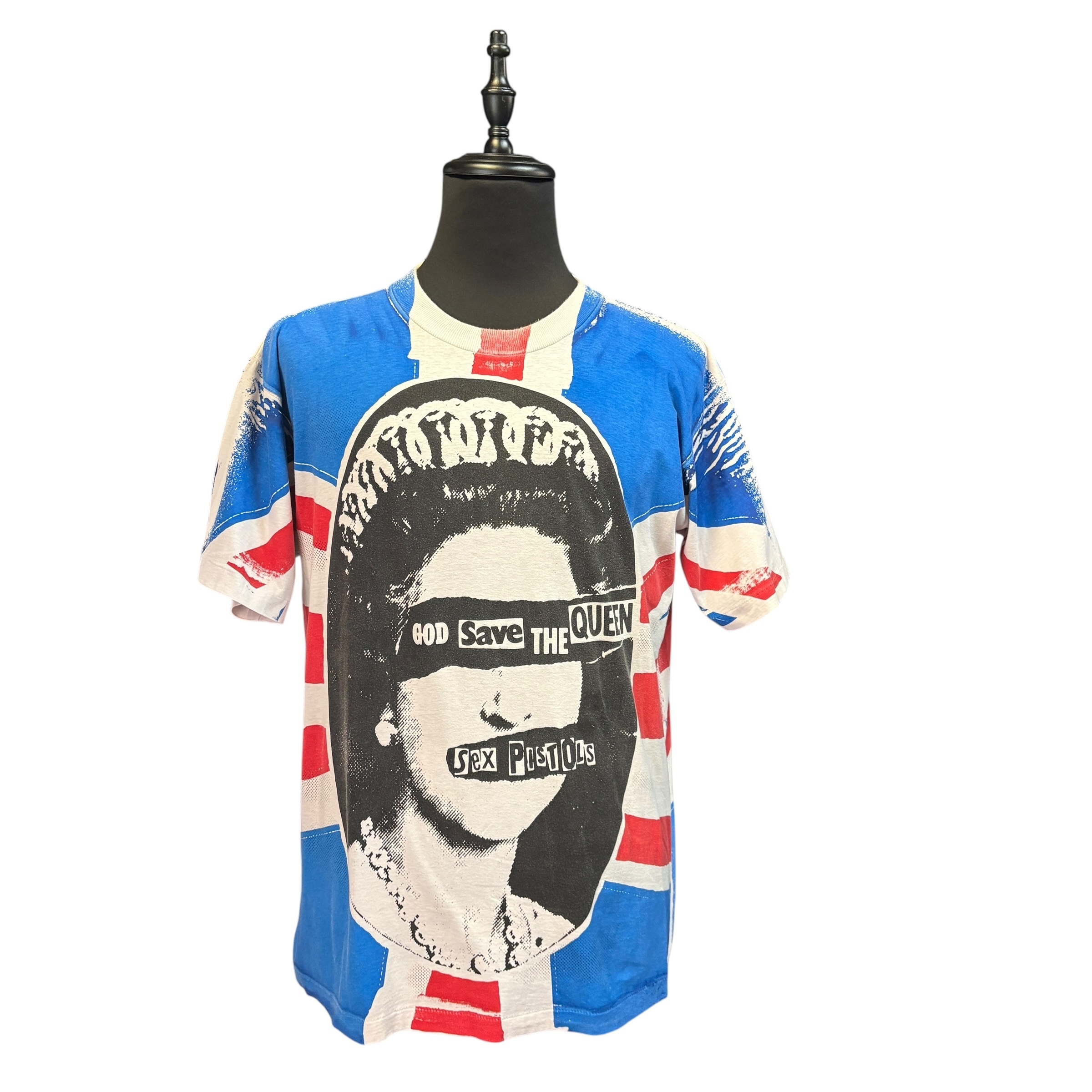 【SEX PISTOLS】セックス・ピストルズ GOD SAVE THE QUEEN オールオーバープリント Vintage 90’s Tシャツ XL相当