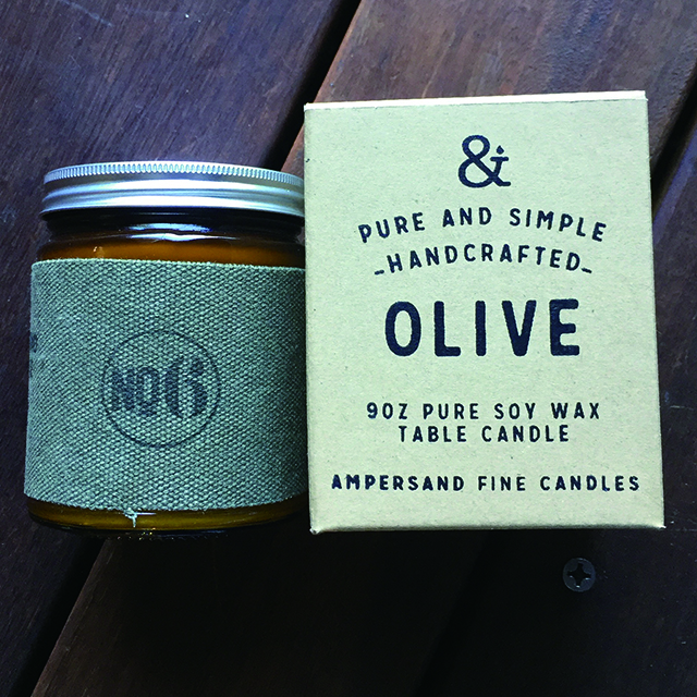 9oz Amber Jar Candle -OLIVE- キャンドル Candles - 画像1
