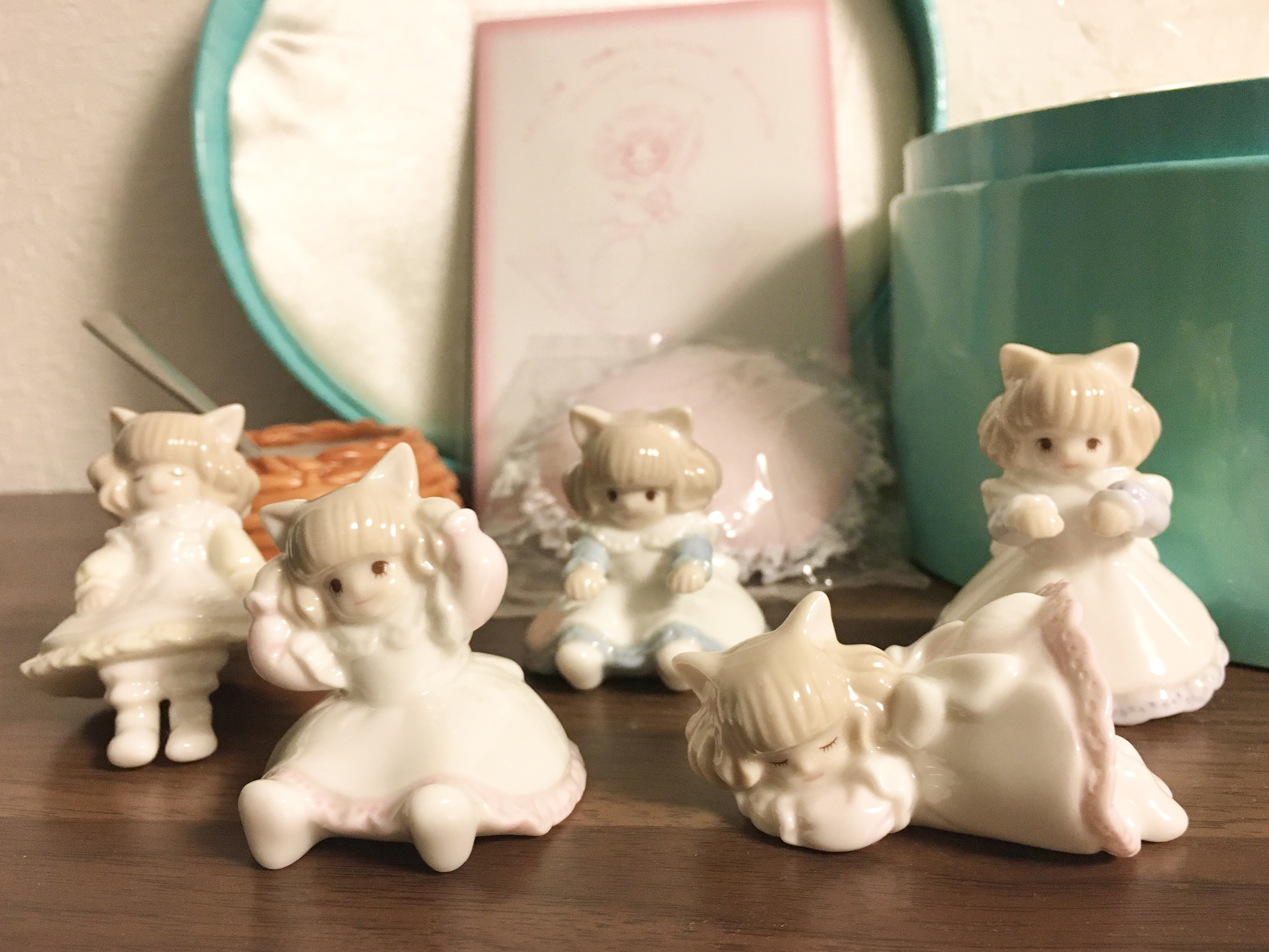 07年 綿の国星 チビ猫 ファニーガーデン 陶器フィギュアセット 坂井羊商店 07年 綿の国星 チビ猫 ファニーガーデン 陶器フィギュアセット 坂井羊商店