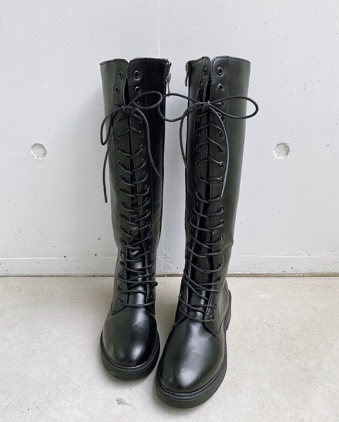 レースアップロングブーツ C Lena