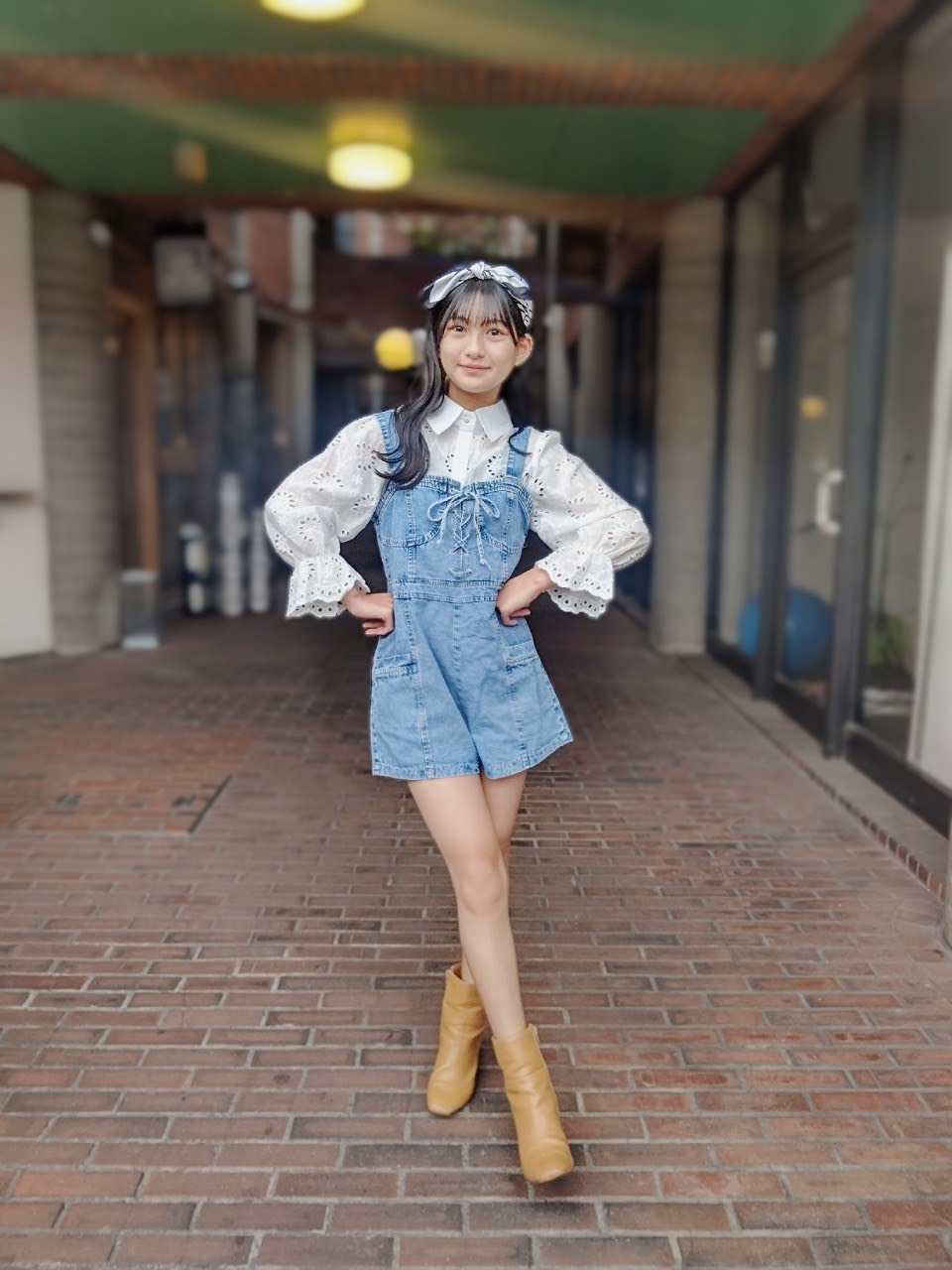 S L デニム サロペット ショートパンツ ショート丈 カジュアル A Dear Child S L デニム サロペット ショートパンツ ショート丈 カジュアル A Dear Child