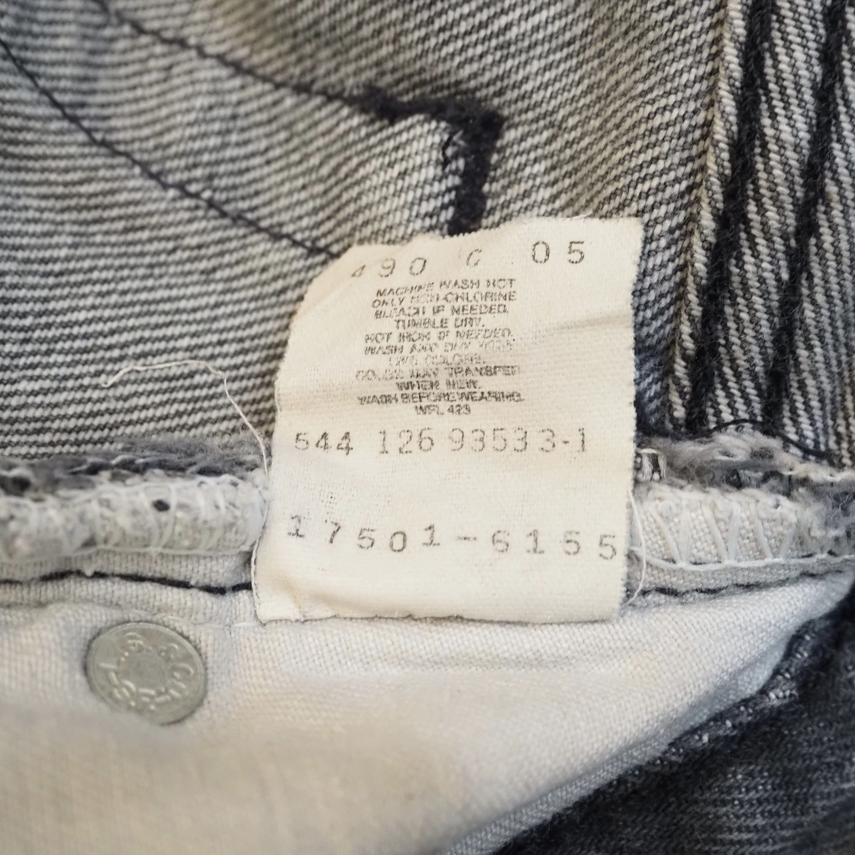 80’s Levi’s 501 6158 Black Denim 先染め 30×28 の画像 8