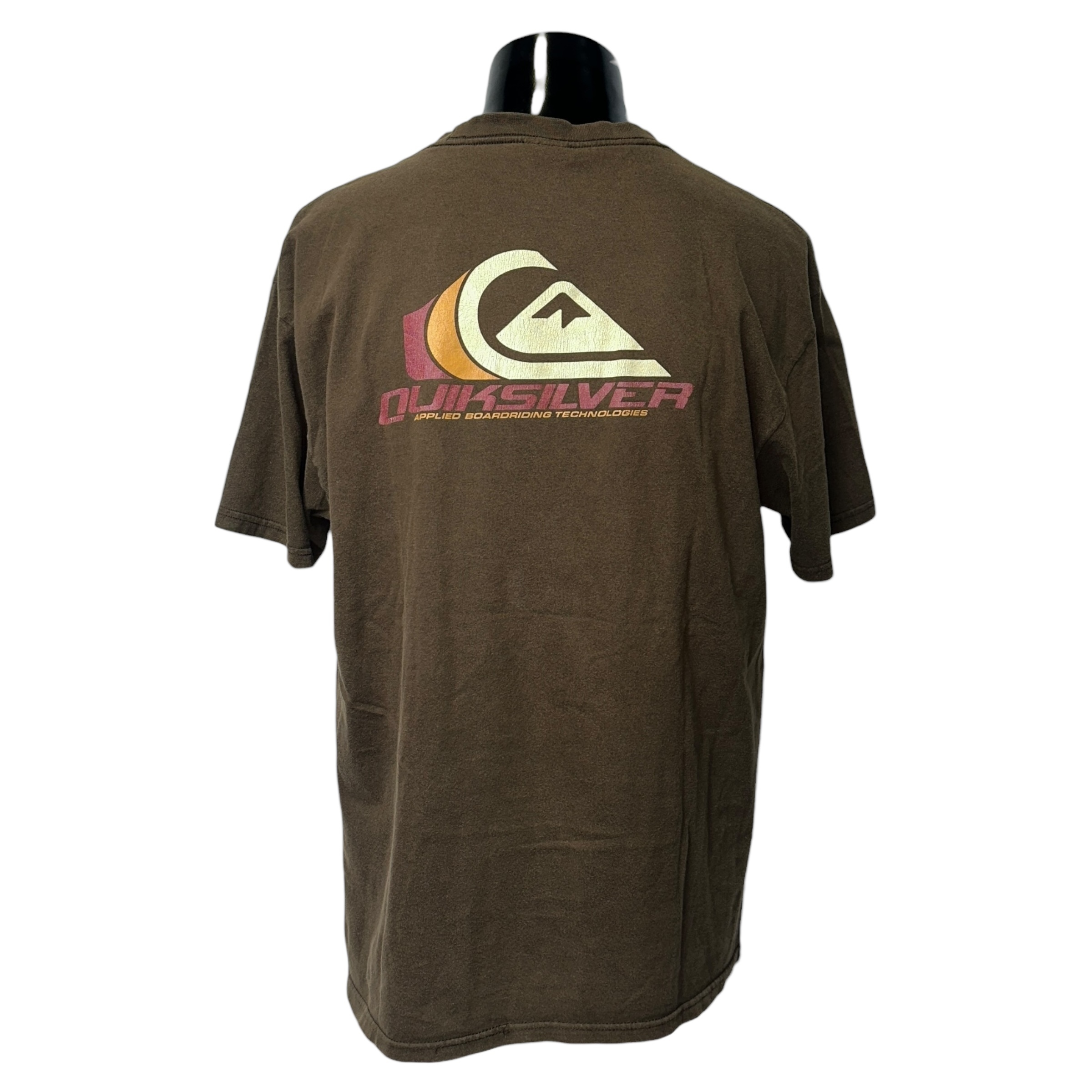 【QUIK SILVER】クイックシルバー ブラウン Tシャツ L
