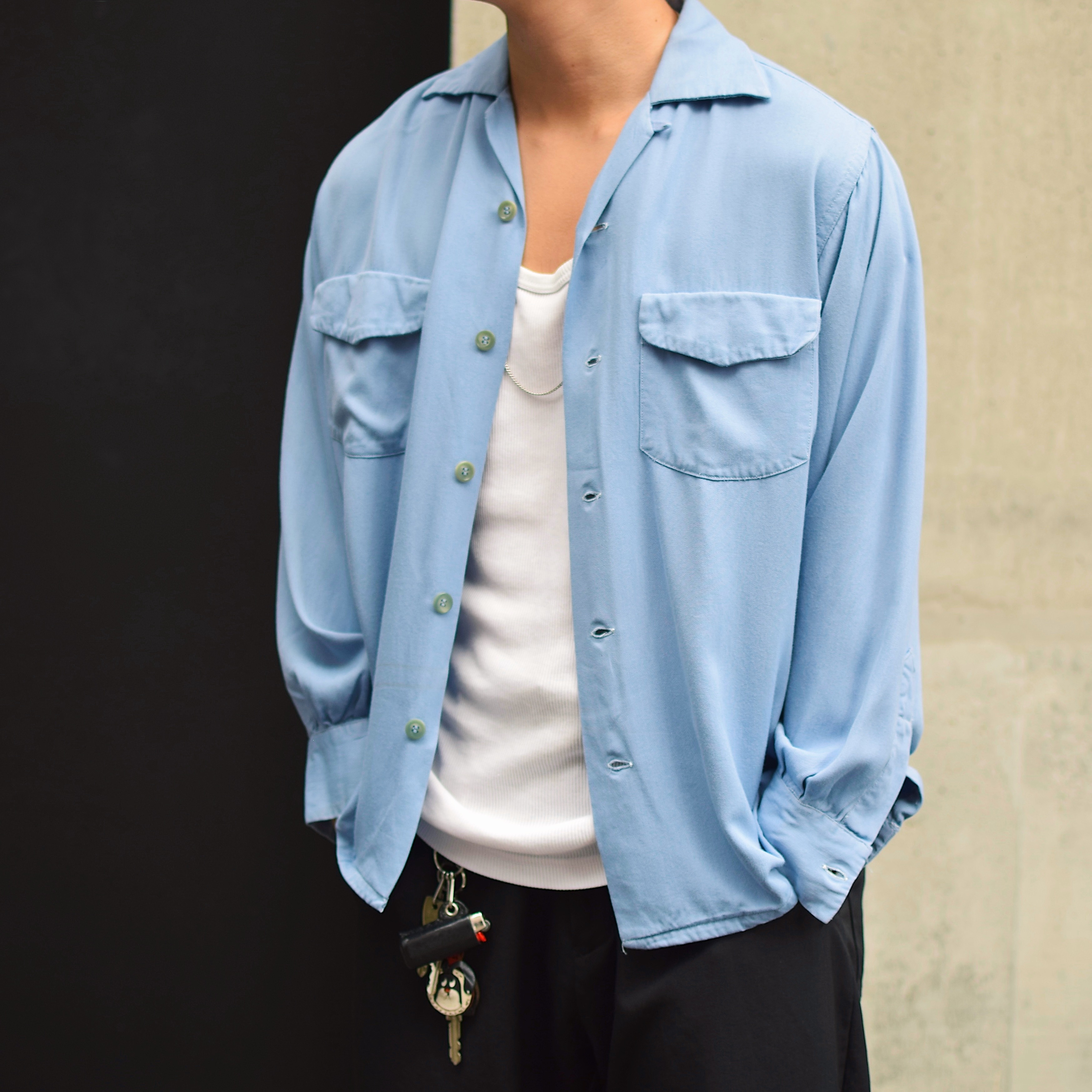 Vintage 40〜50's【Gordon FASHIONED Sportswear】"ORAK" Rayon Gabardine Shirt の画像 3