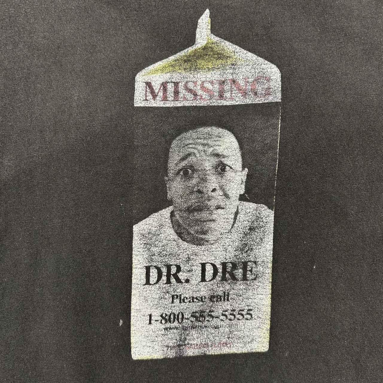 Dr. Dre ドクター・ドレー “Missing” プリントTシャツ ブラック / Fits XL の画像 4