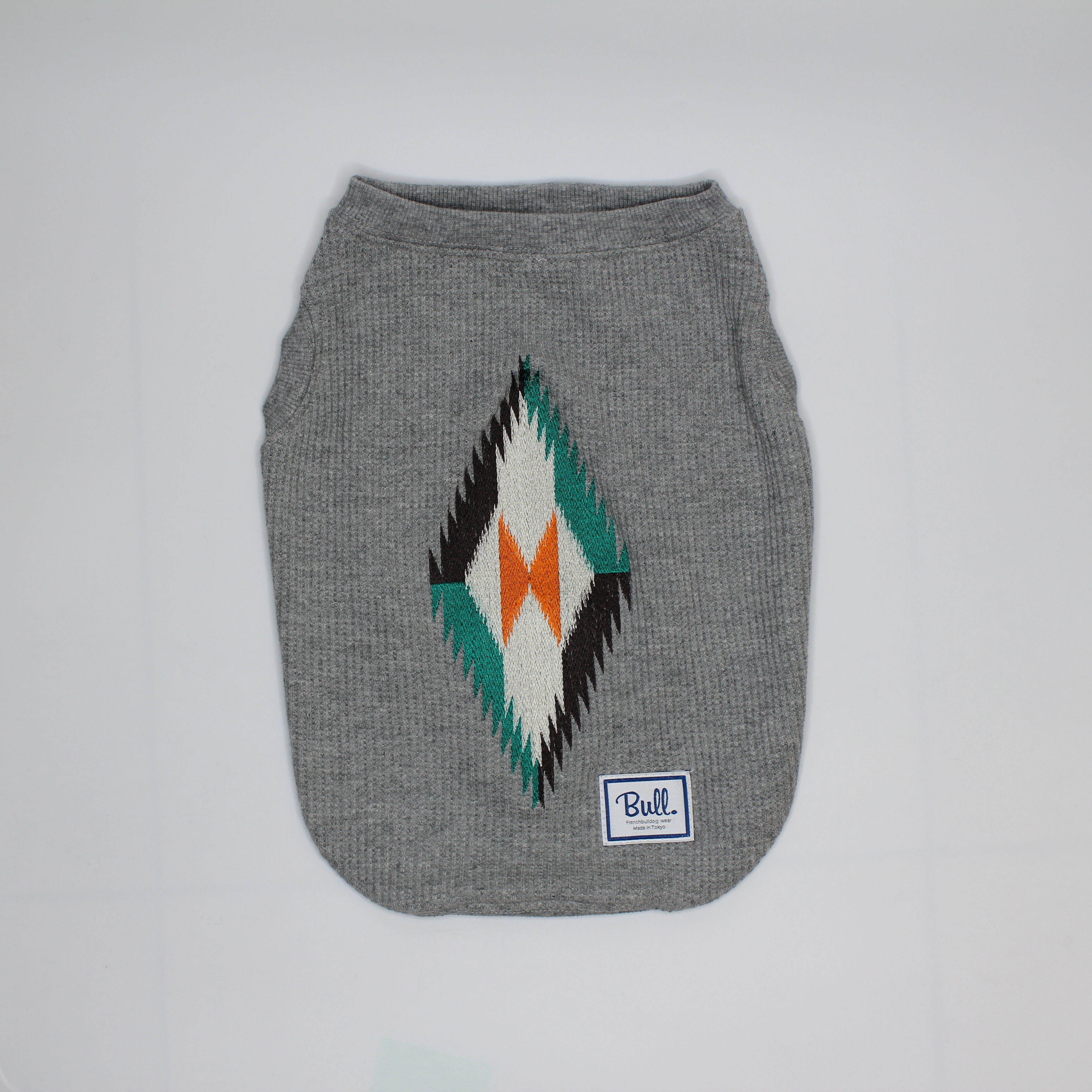 Bull 刺繍 ワッフル タンクトップ グレー Bull Tokyo Bull 刺繍 ワッフル タンクトップ グレー Bull Tokyo