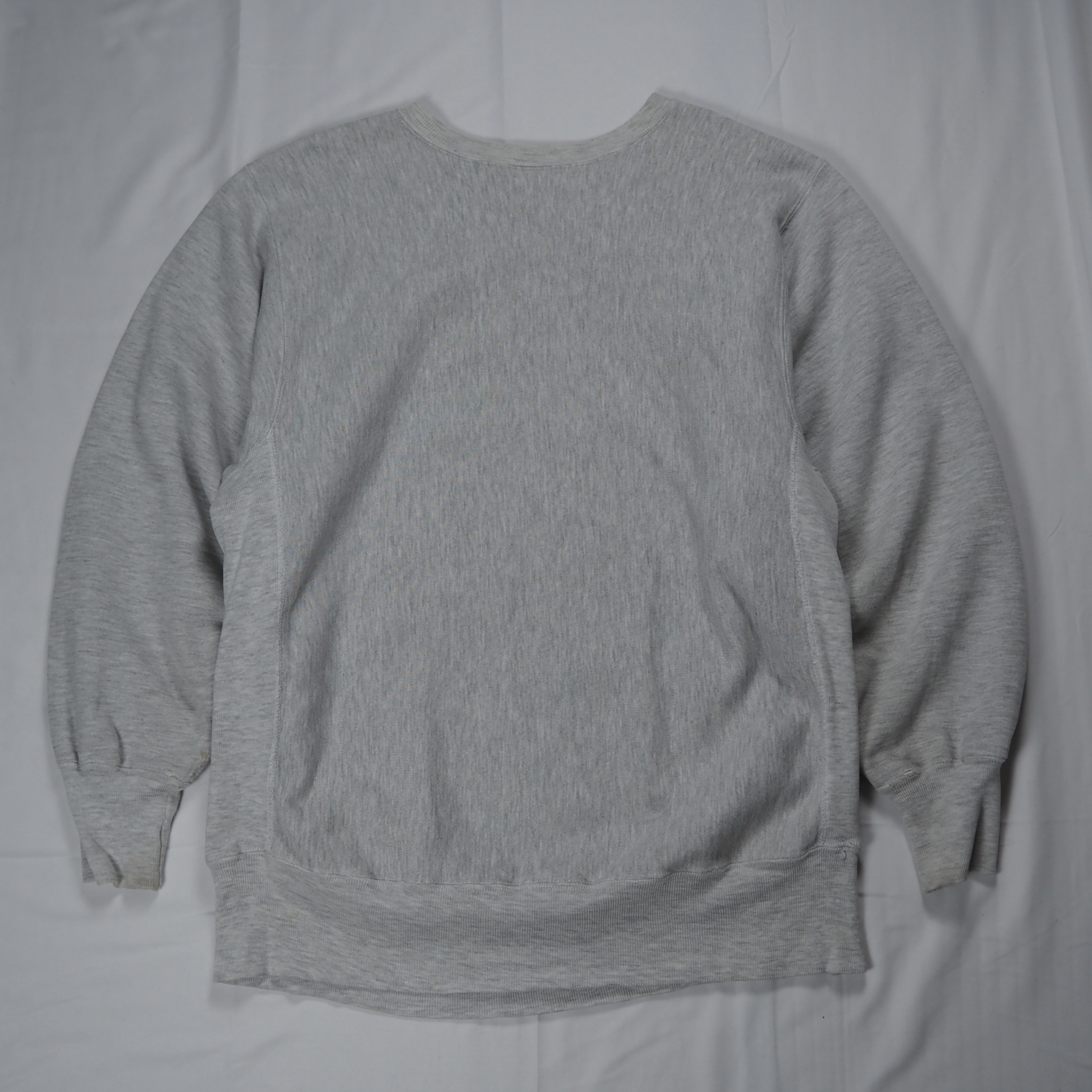 90’s Champion R.W. カラーネック グレー ワンポイント XL の画像 13
