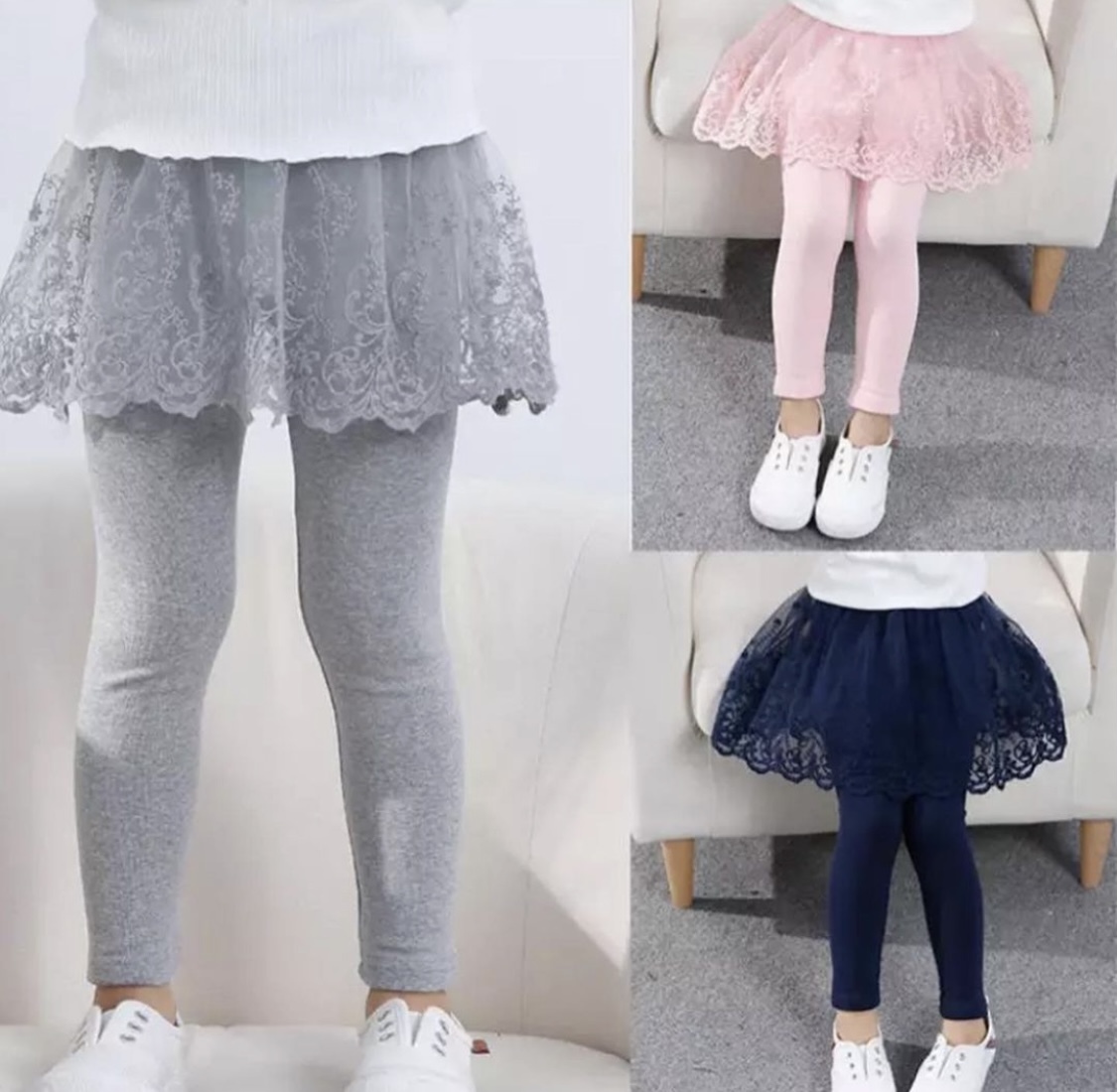 商品番号1125 レースチュールスカート付きレギンス Tuery Kids